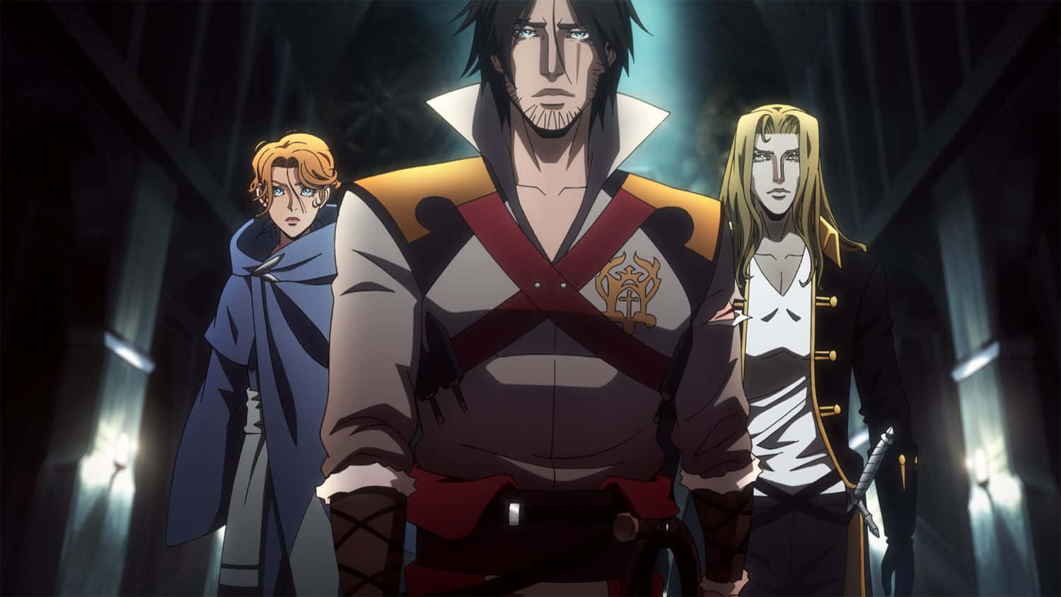 Castlevania, trio, anime characters, HD Desktop Wallpaper