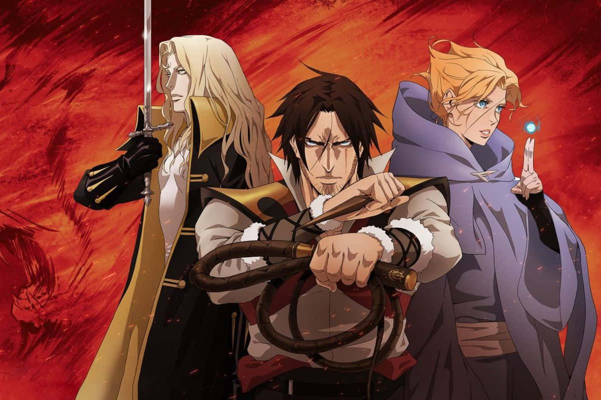 Castlevania, trio, anime warriors, SD Desktop Wallpaper