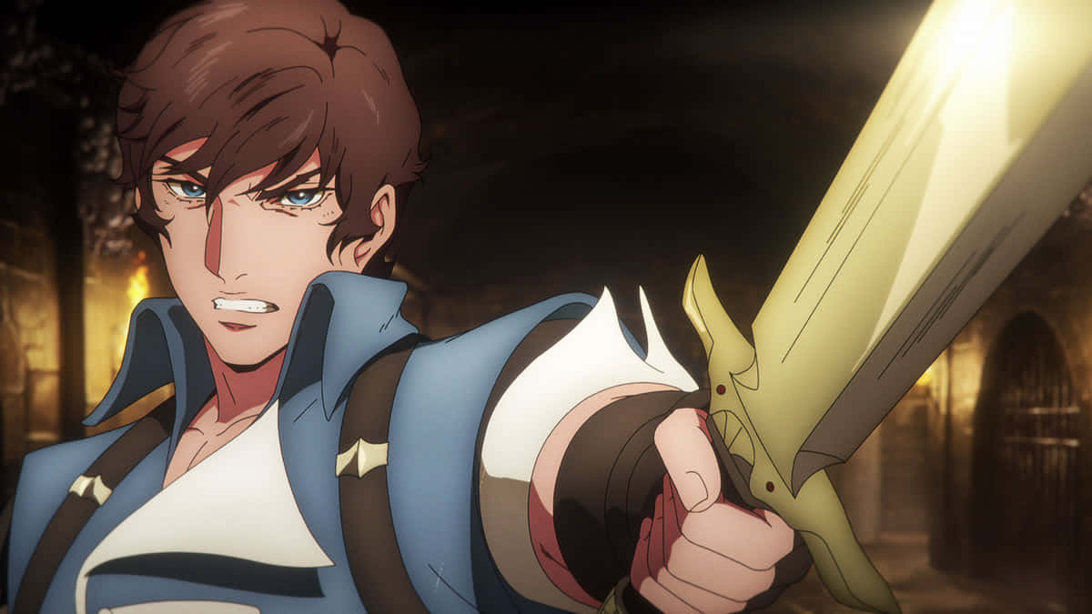 Castlevania, animated hero, glowing sword, SD Desktop Wallpaper