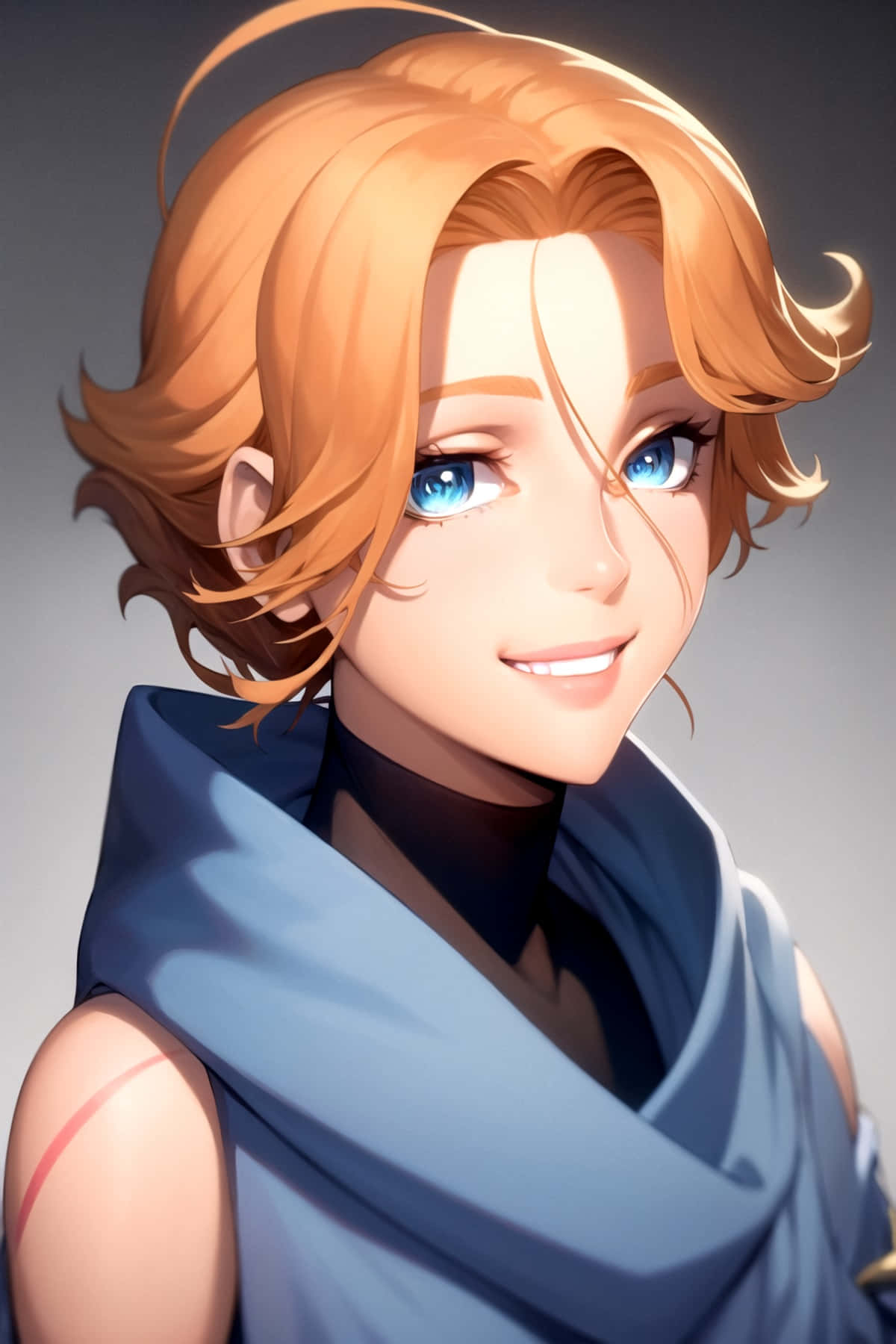 Sypha Belnades, anime-style, vibrant orange hair, HD Phone Wallpaper