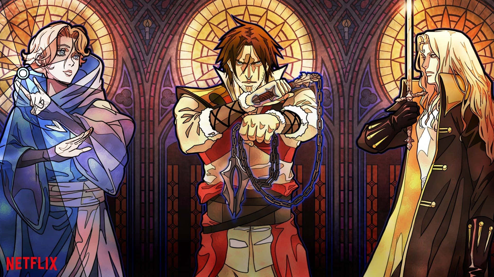 Castlevania, Sypha Belnades, gothic cathedral, Full HD Desktop Wallpaper