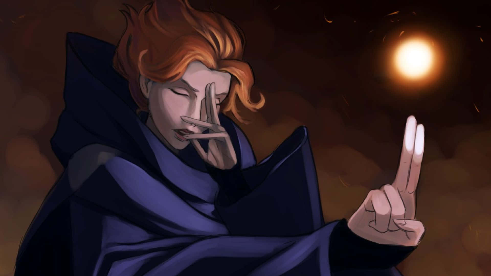 Sypha Belnades, Castlevania, red-haired anime mage, Full HD Desktop Wallpaper