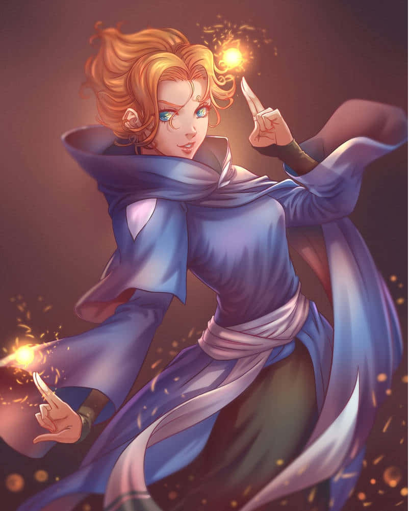 Castlevania, Sypha Belnades, fiery-haired mage, SD Phone Wallpaper