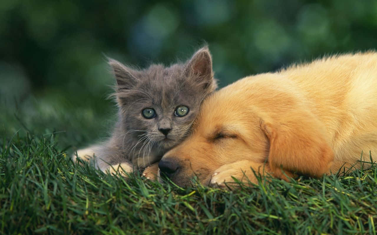 kitten, puppy, gray kitten, HD Desktop Wallpaper