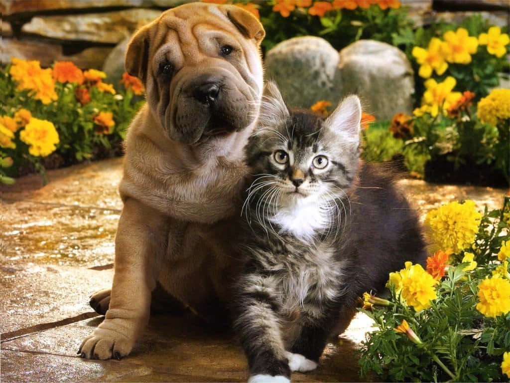 kitten, puppy, tabby kitten, SD Desktop Wallpaper
