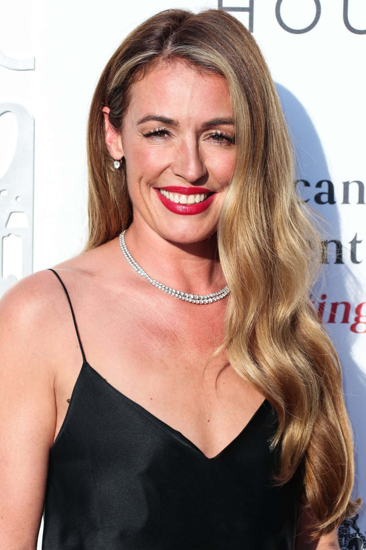 Cat Deeley, red carpet, black dress, Full HD Phone Wallpaper