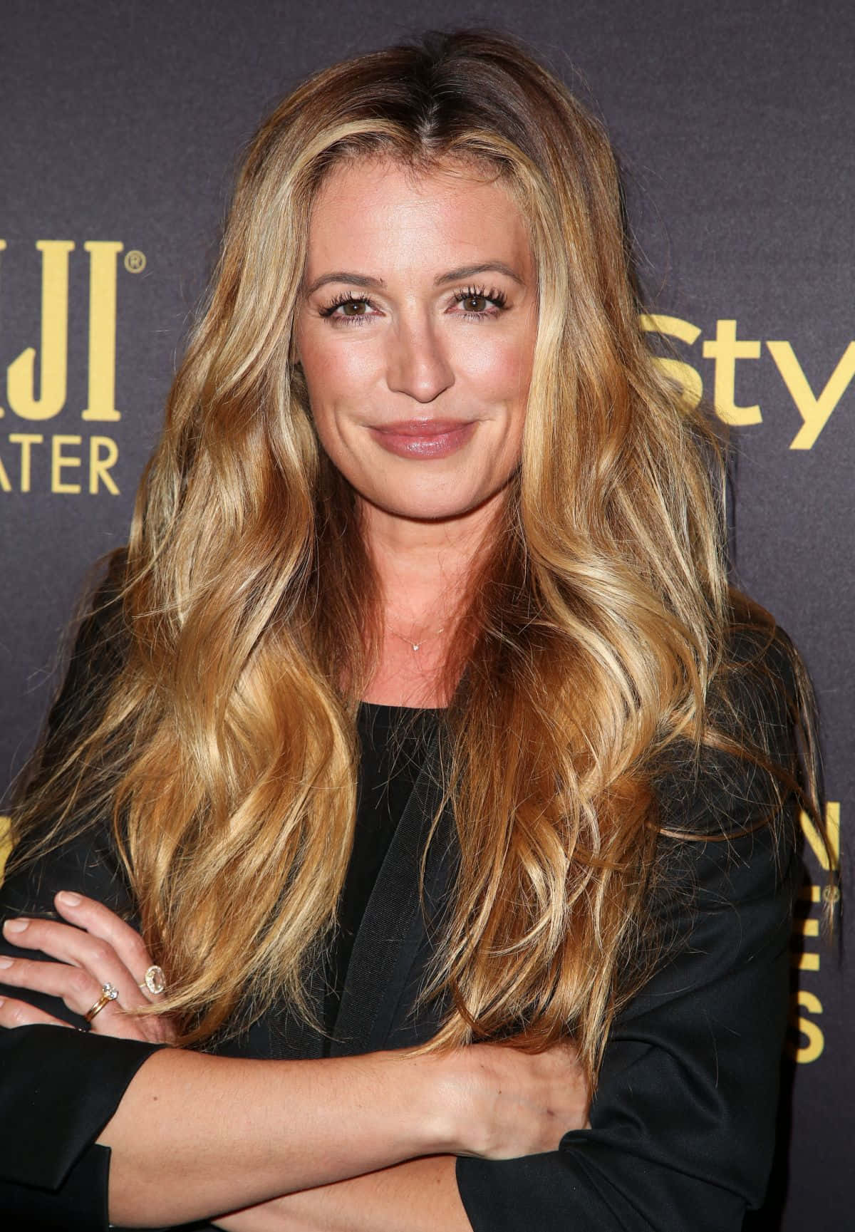 Cat Deeley, formal event, long wavy blonde hair, HD Phone Wallpaper