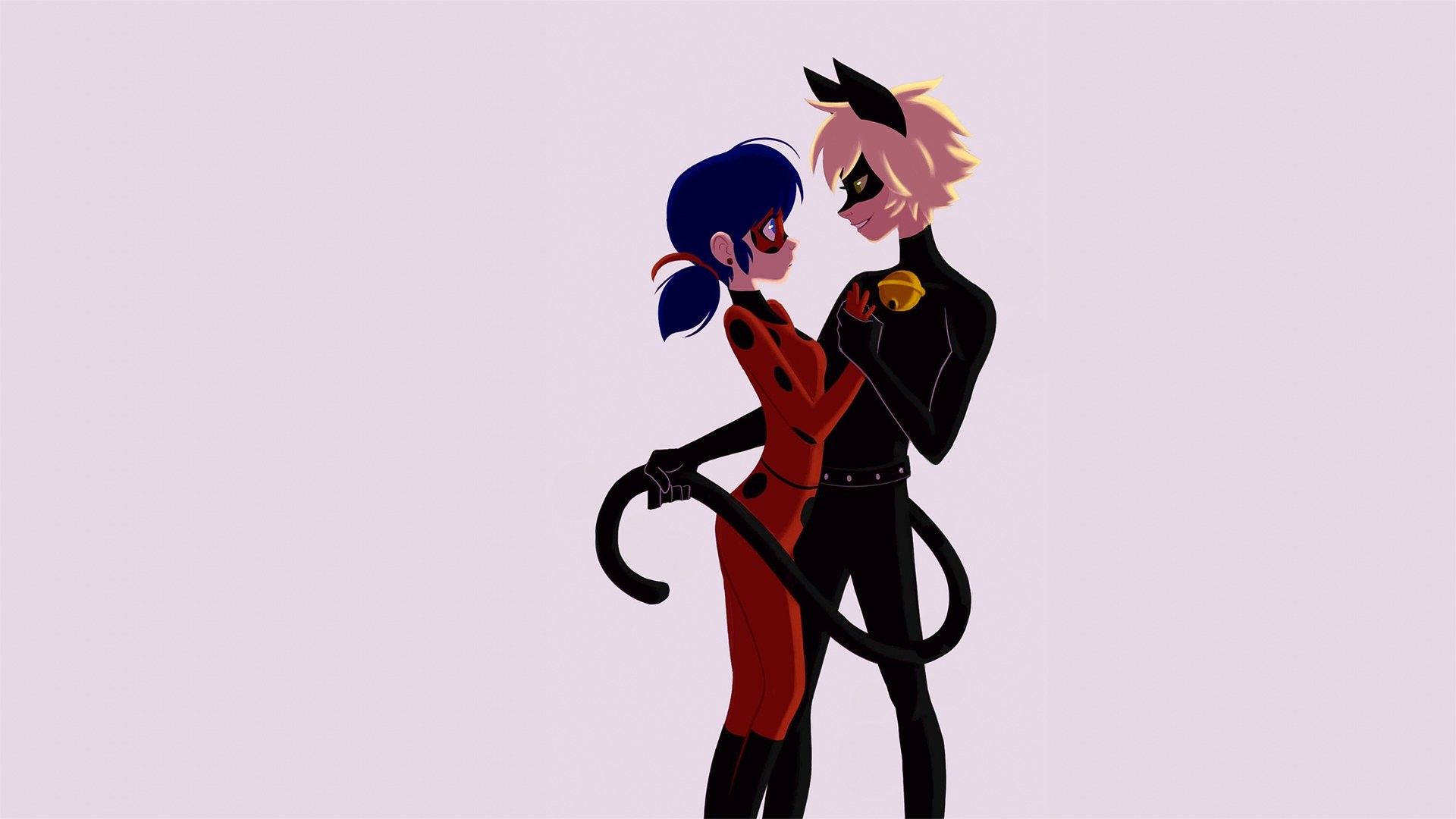 Cat Noir, anime characters, superhero costumes, Full HD Desktop Wallpaper