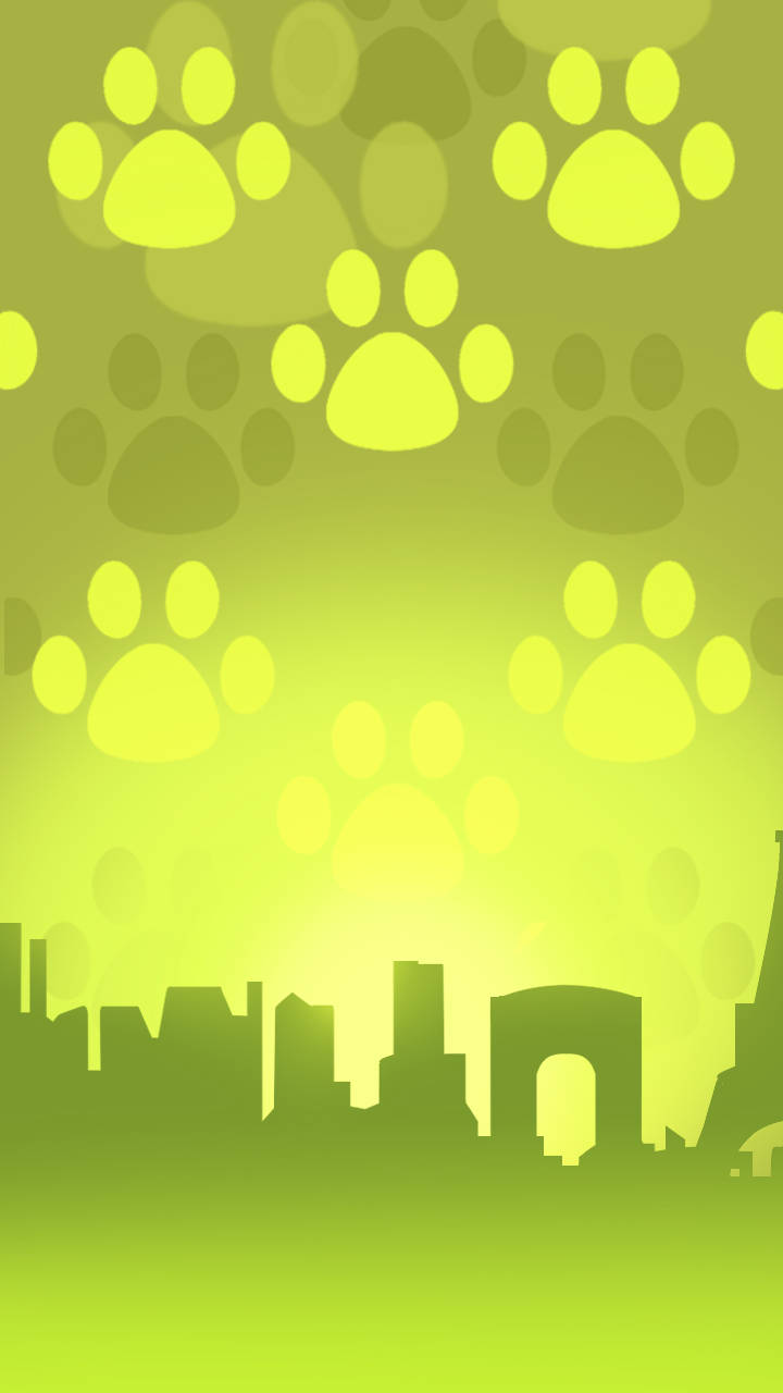 Cat Noir, lime green, glowing paw prints, HD Phone Wallpaper