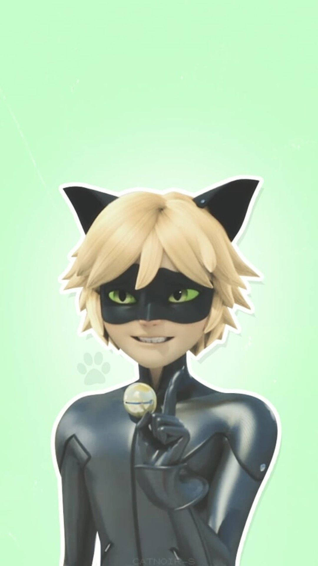 Cat Noir, blonde hair, black mask, Full HD Phone Wallpaper