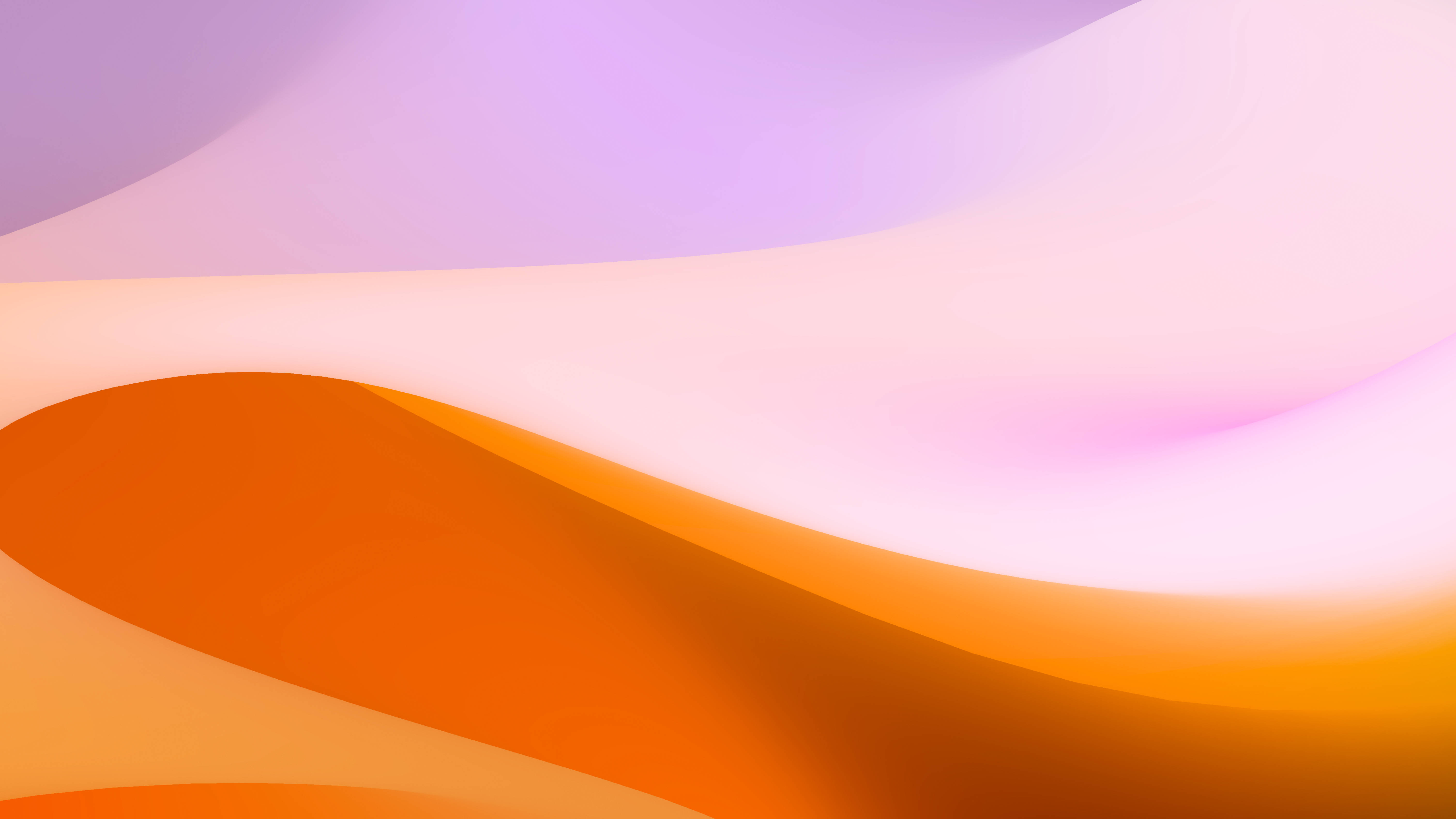 Bliss macOS Monterey, orange, lavender, 5K Desktop Wallpaper