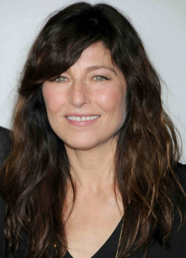 Catherine Keener, wavy dark brown hair, warm smile, SD Phone Wallpaper