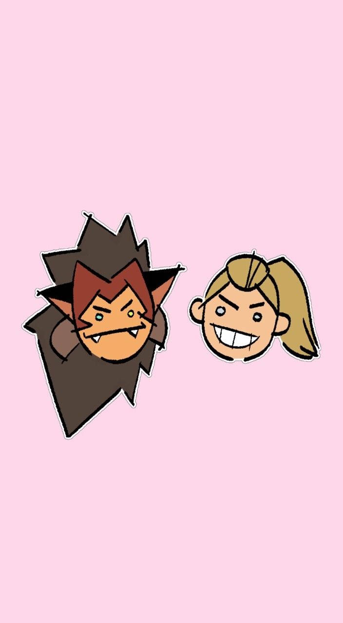 Catradora, pink background, angry expressions, HD Phone Wallpaper