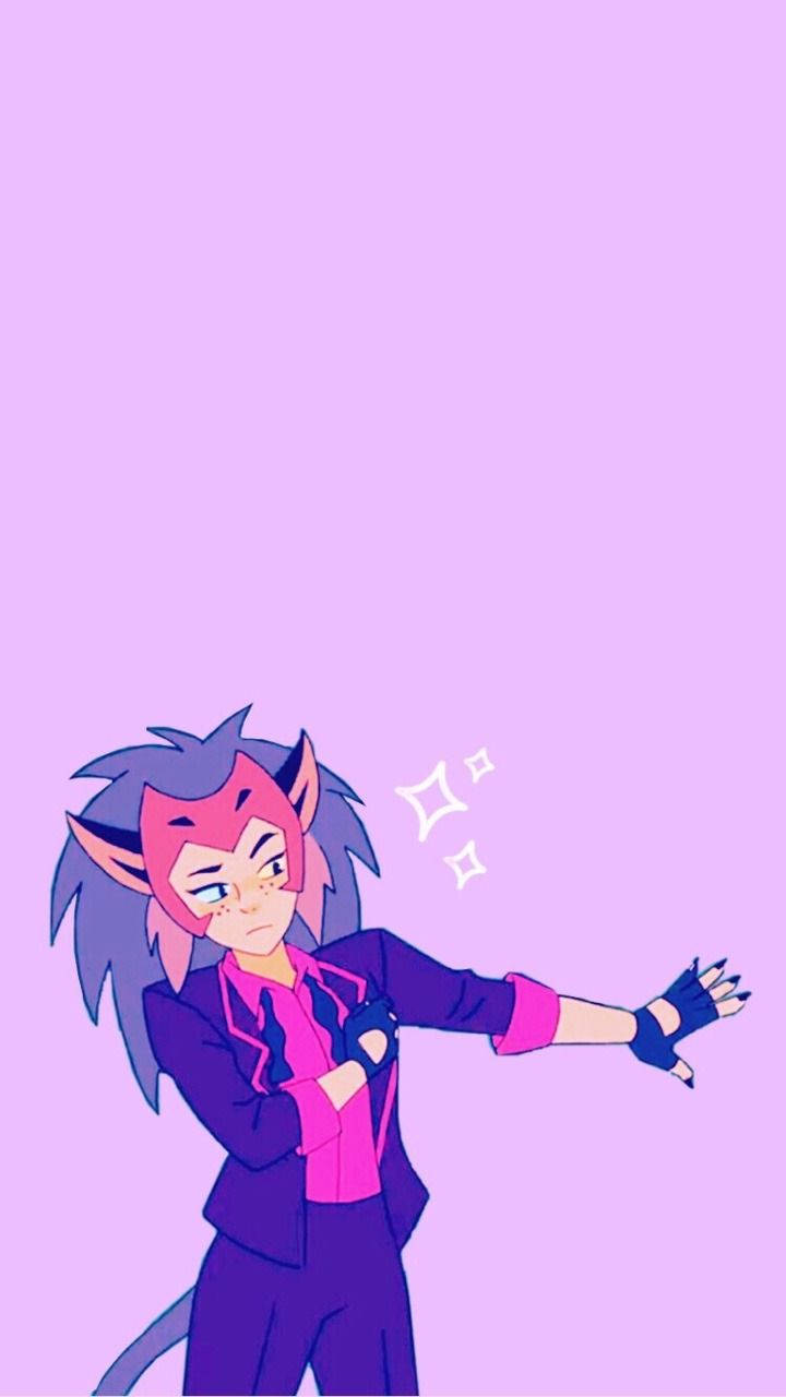 Catradora, purple hair, pink face, HD Phone Wallpaper