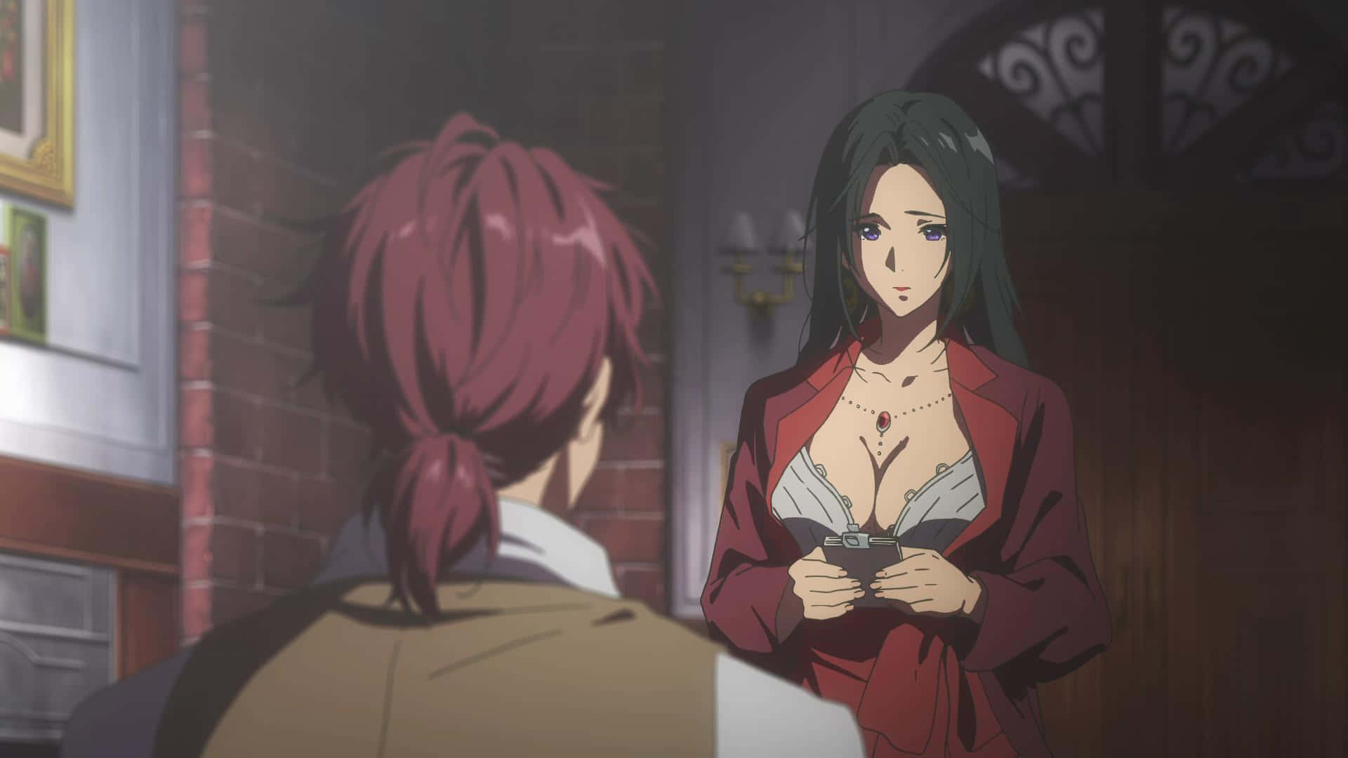 Cattleya Baudelaire, red jacket, red-haired person, Full HD Desktop Wallpaper