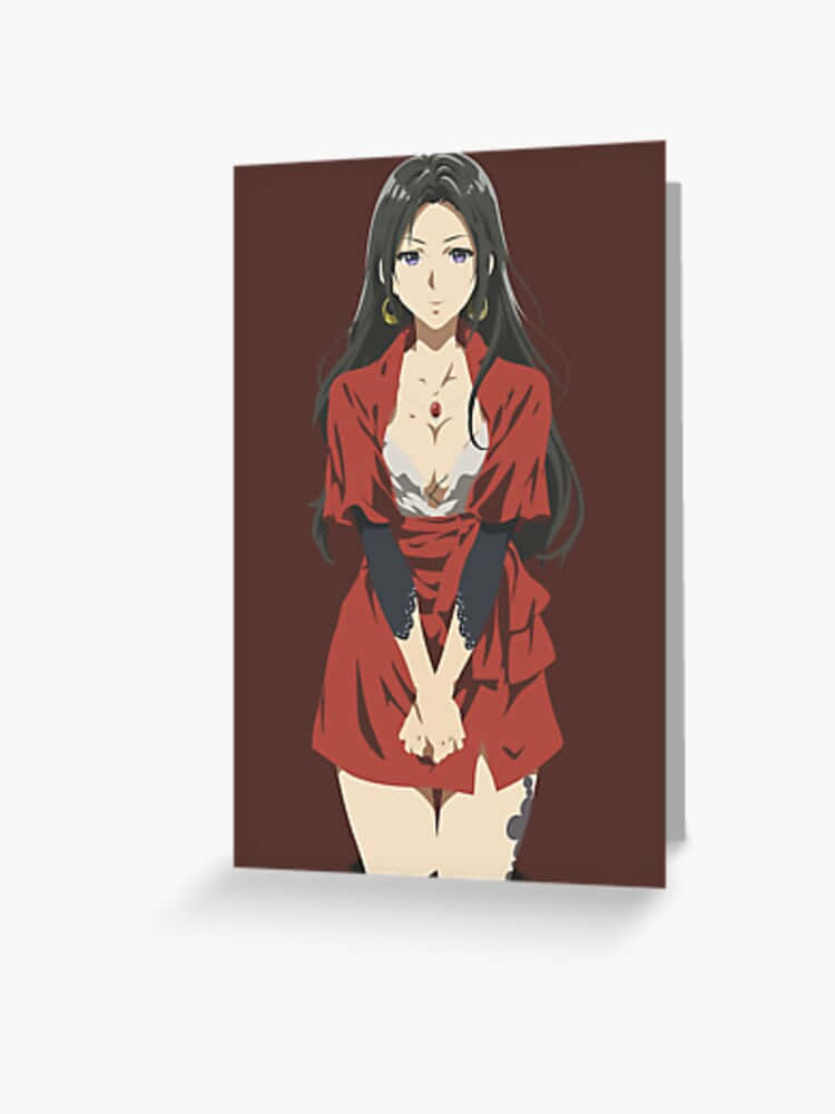 Cattleya Baudelaire, long black hair, purple eyes, SD Phone Wallpaper