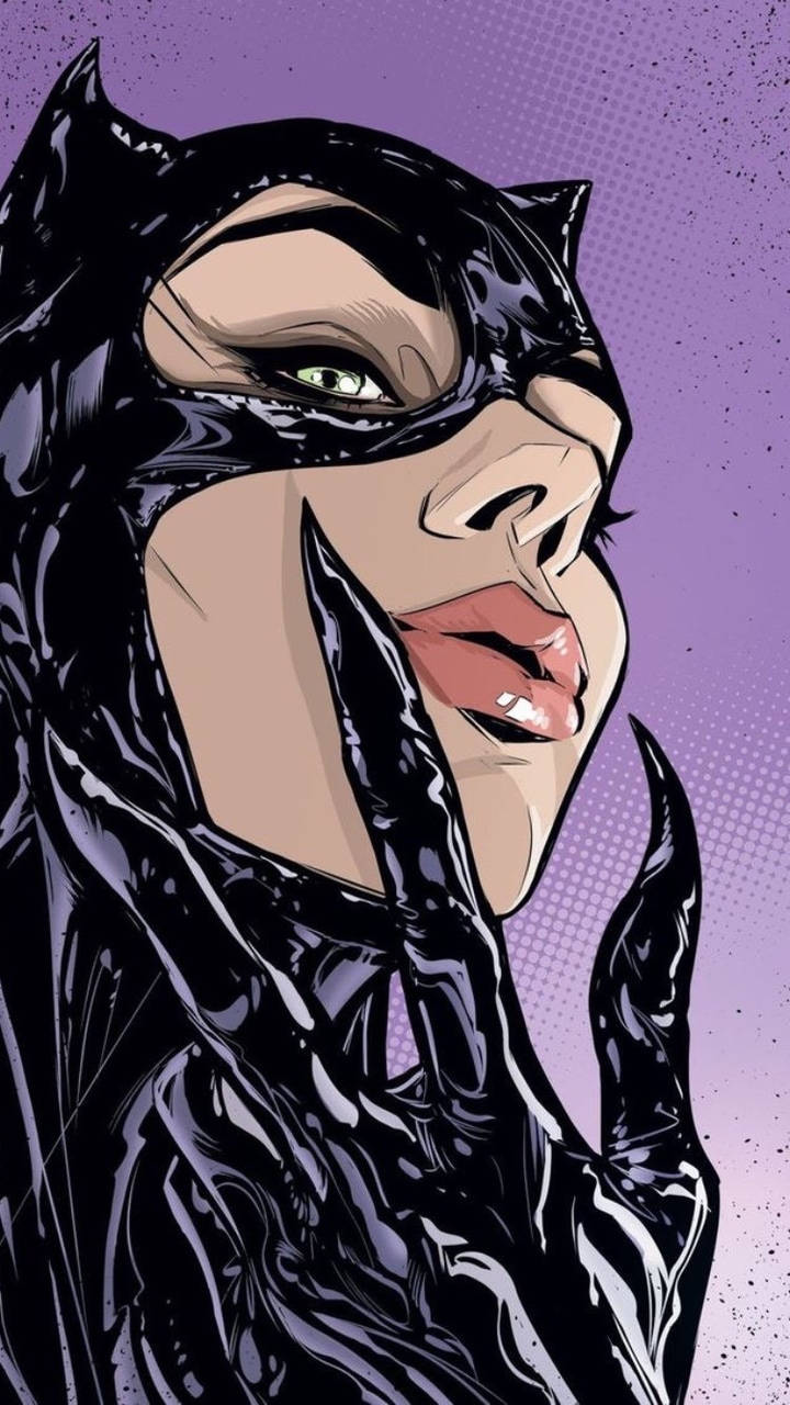 Catwoman, green eyes, sharp claws, HD Phone Wallpaper