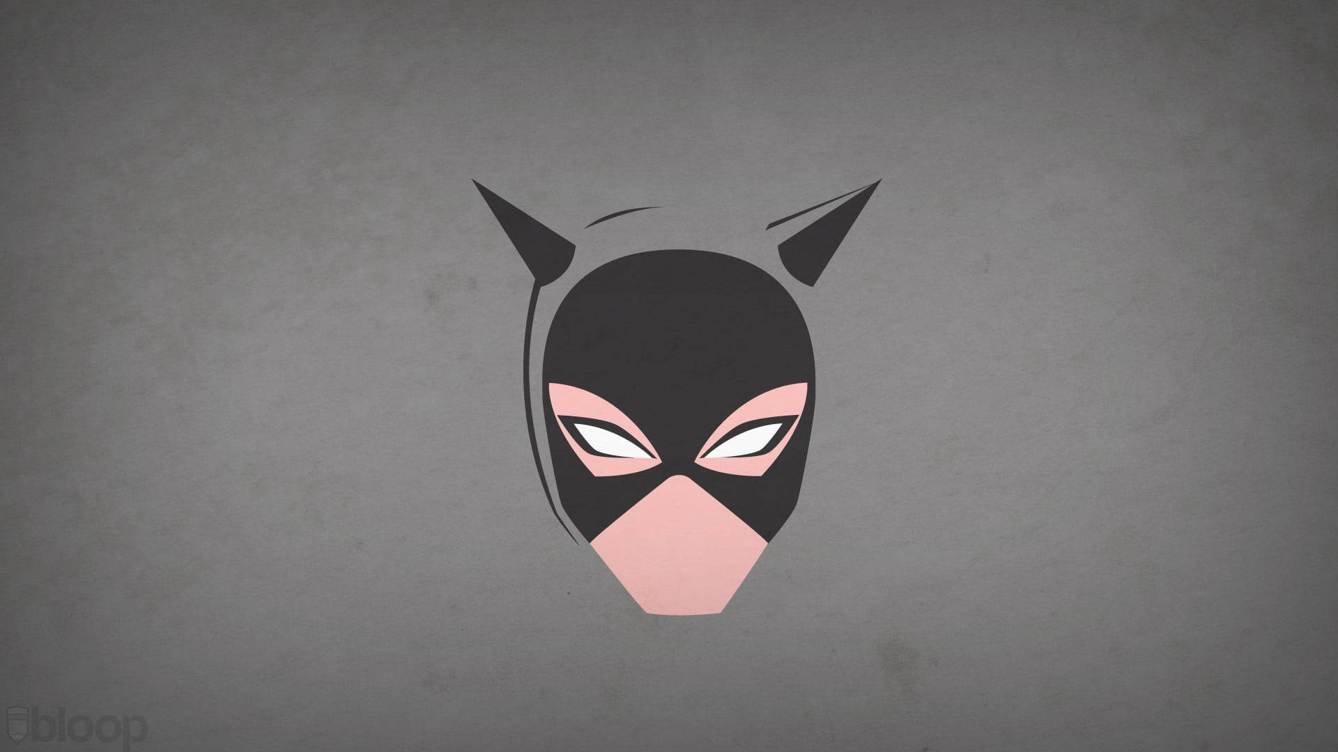 Catwoman, minimalist art, pink accents, Full HD Desktop Wallpaper