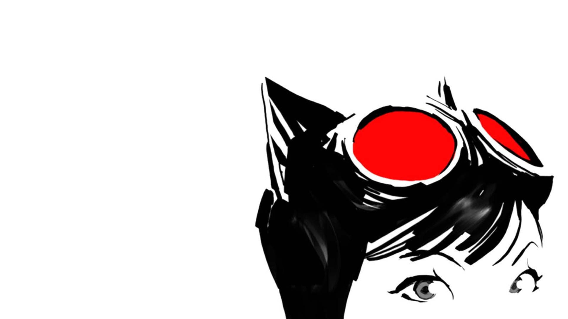 Catwoman, marker drawing, black cat, Full HD Desktop Wallpaper