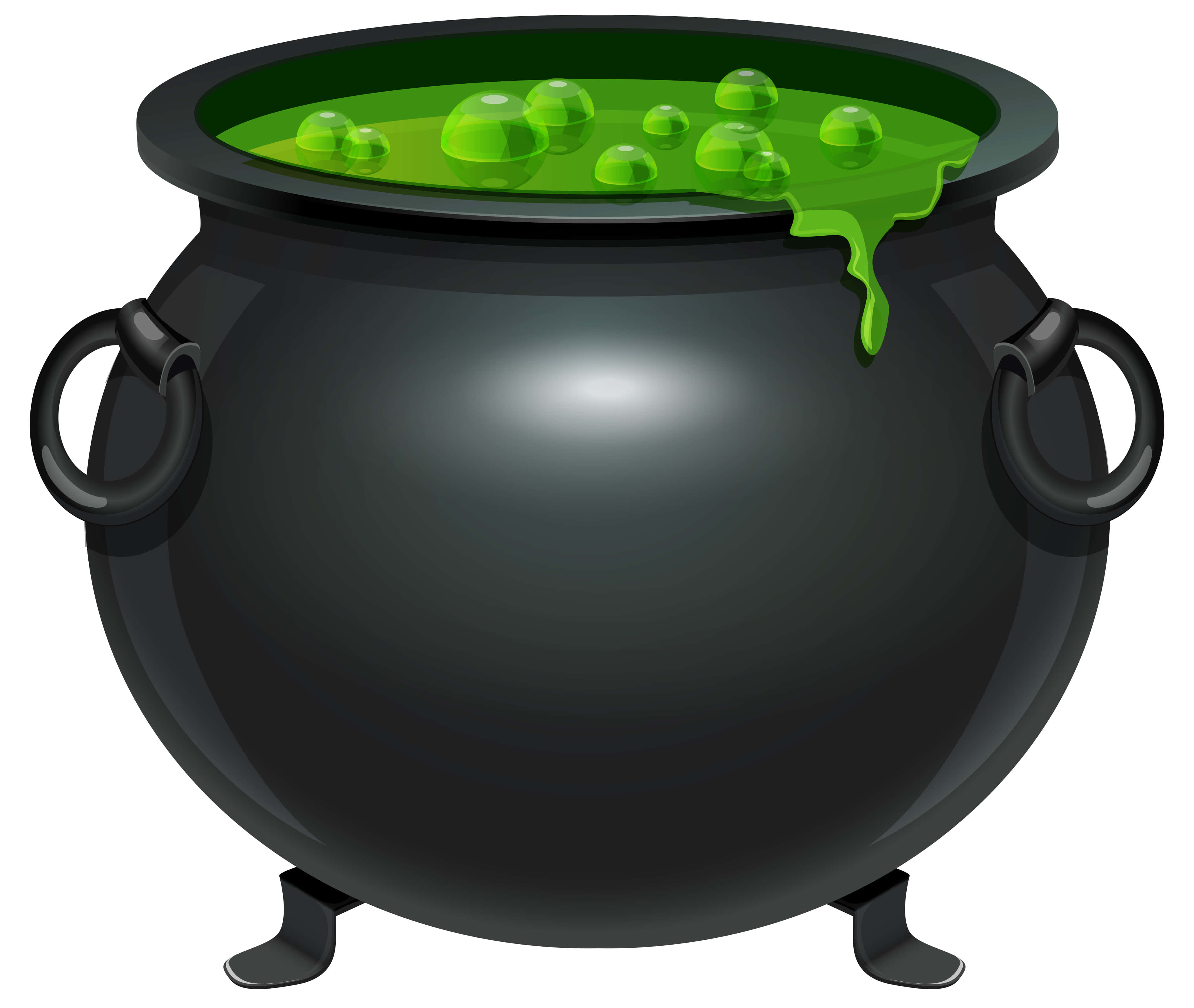 Cauldron, glossy black, bubbling green potion, 4K Desktop Wallpaper