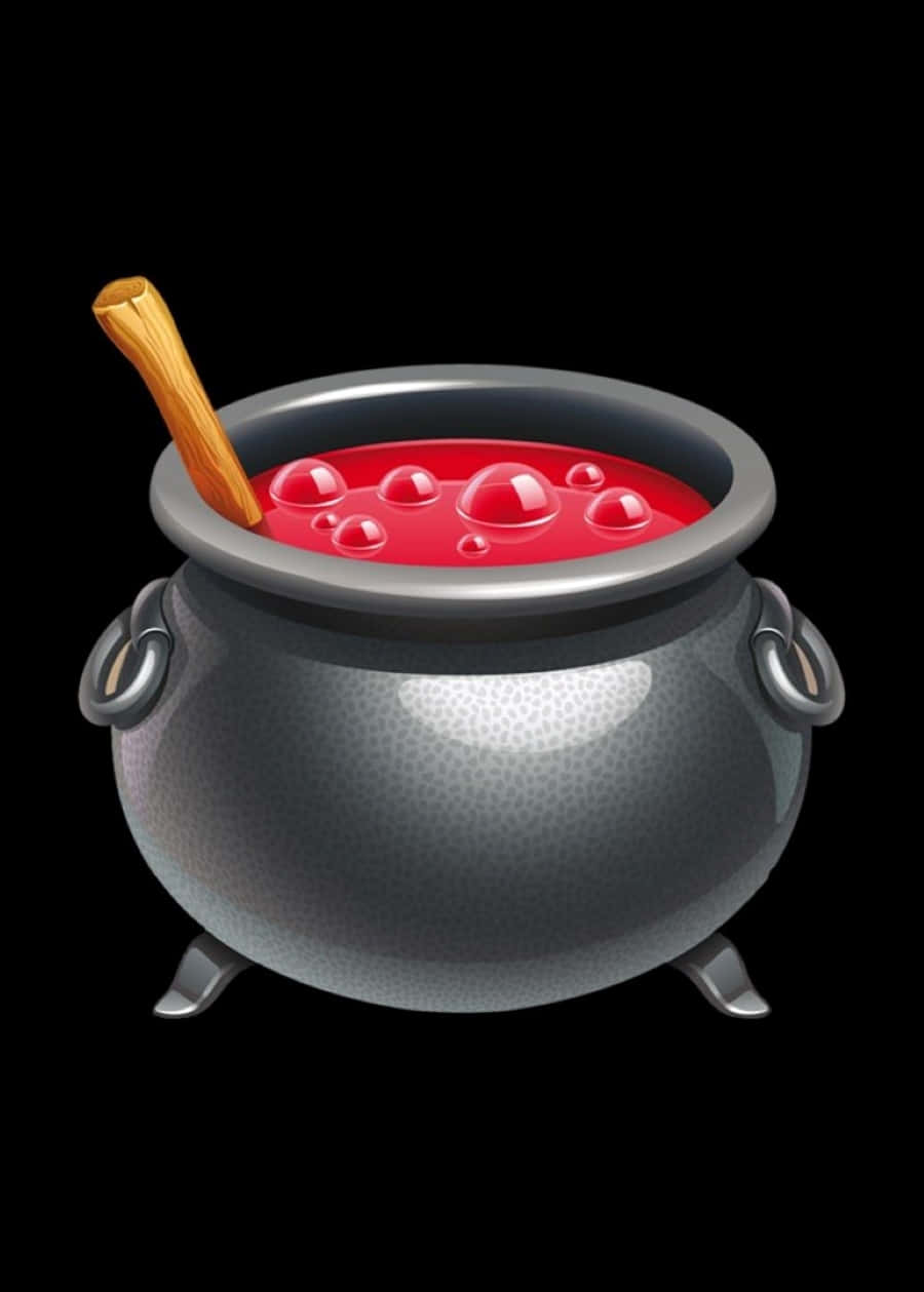 Cauldron 900 x 1259, magical cauldron, bubbling red liquid, SD Phone Wallpaper