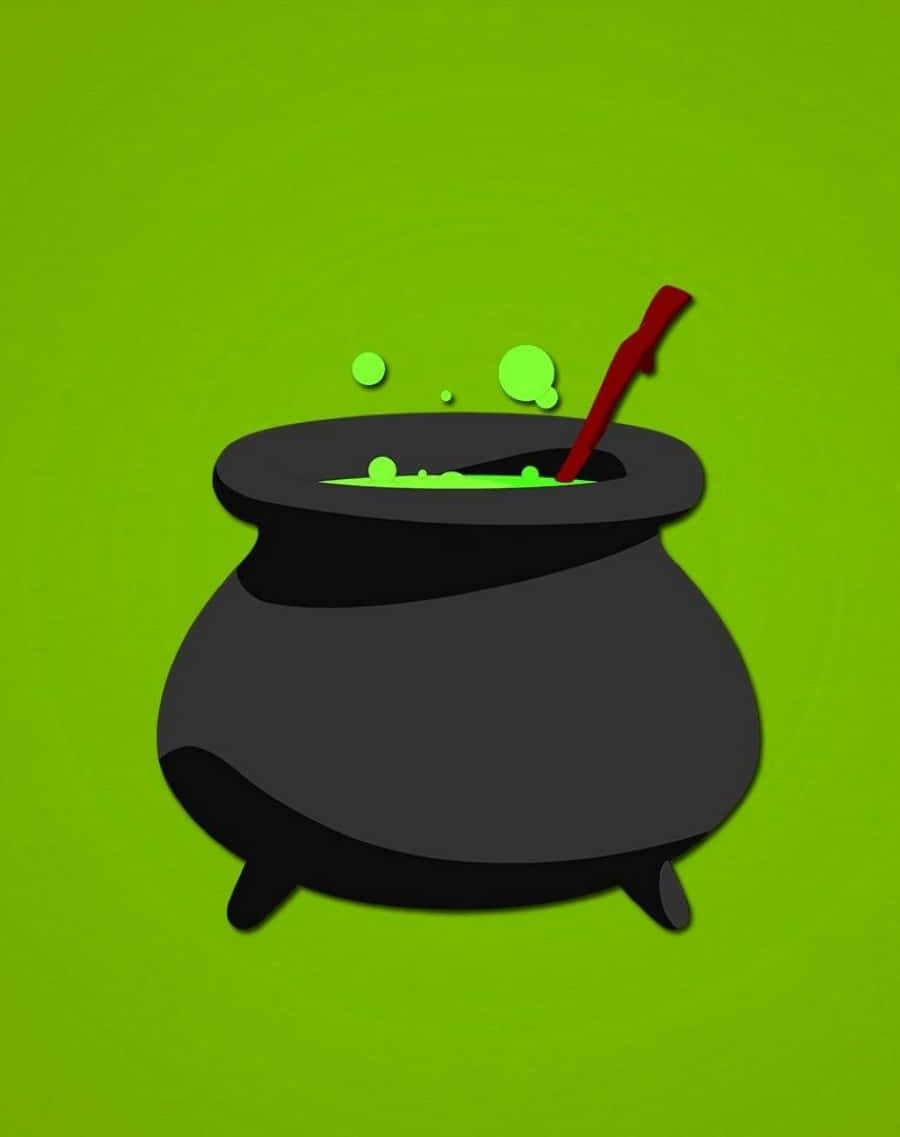 Cauldron 900 x 1137, black cauldron, bubbling green potion, SD Phone Wallpaper