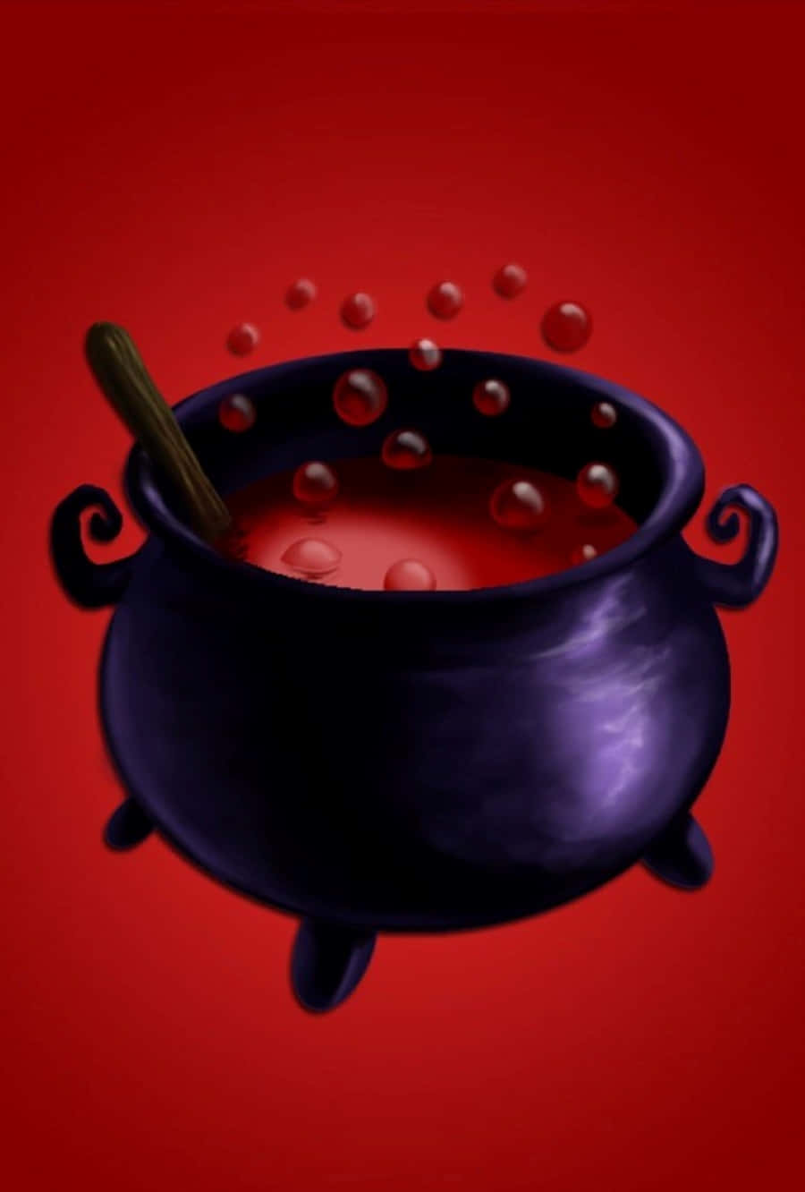 Cauldron, bubbling red liquid, floating orbs, HD Phone Wallpaper