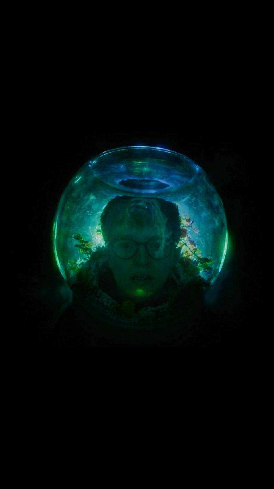 Cavetown, glowing fishbowl, green water, HD Phone Wallpaper