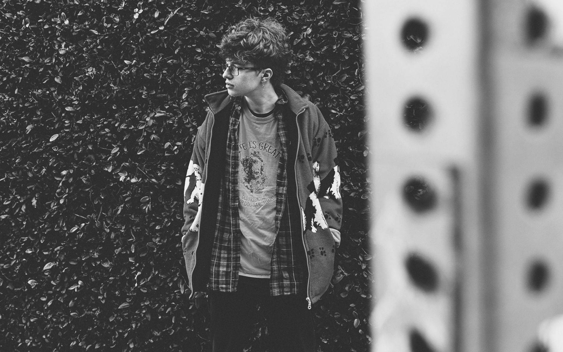 Cavetown, young man with glasses, layered clothing, Full HD Desktop Wallpaper