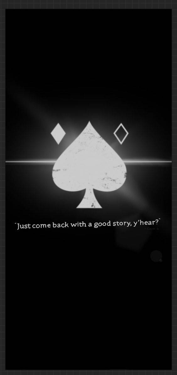 Cayde 6, glowing white spade symbol, diamond accents, SD Phone Wallpaper
