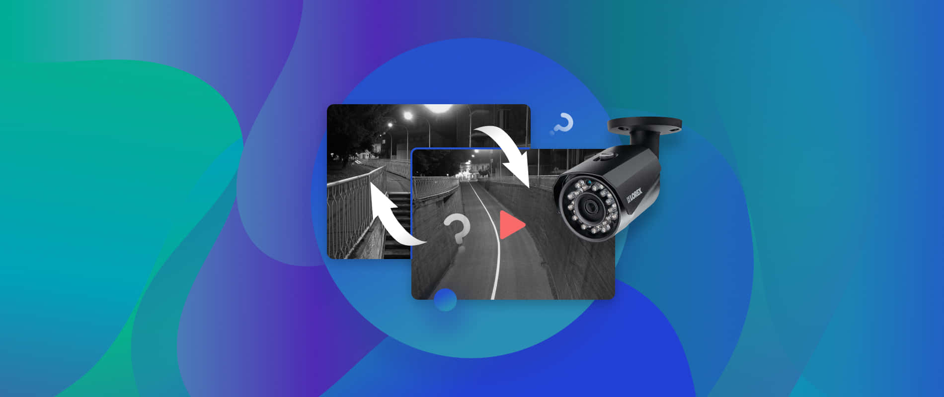 Advanced CCTV Surveillance System, nighttime street, live and recorded footage, HD Desktop Wallpaper