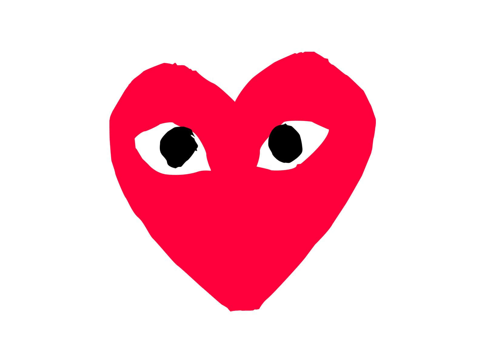 Cdg Play, red heart, cartoon eyes, HD Desktop Wallpaper