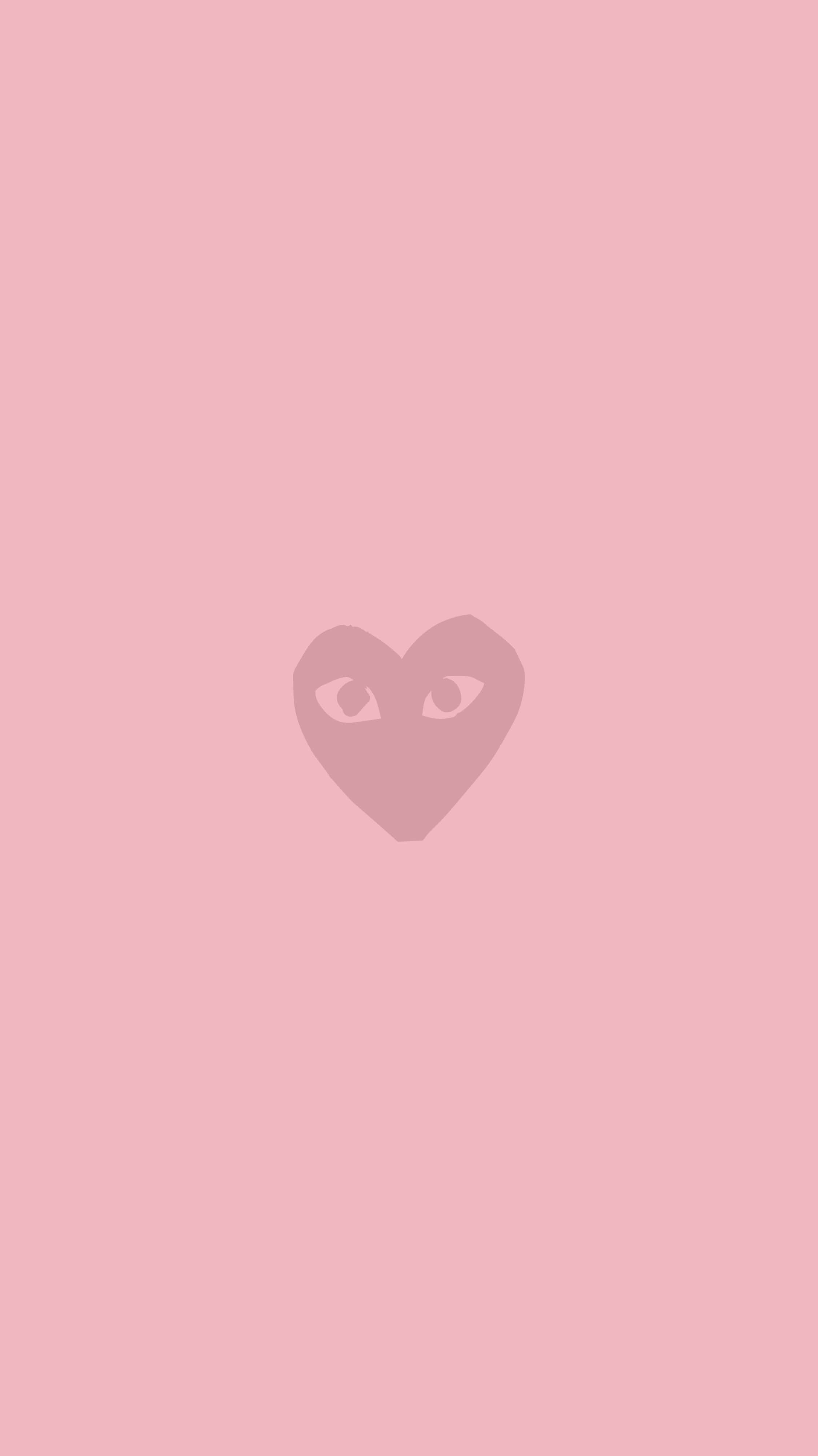 CDG Play, pink heart, eyes, 4K Phone Wallpaper