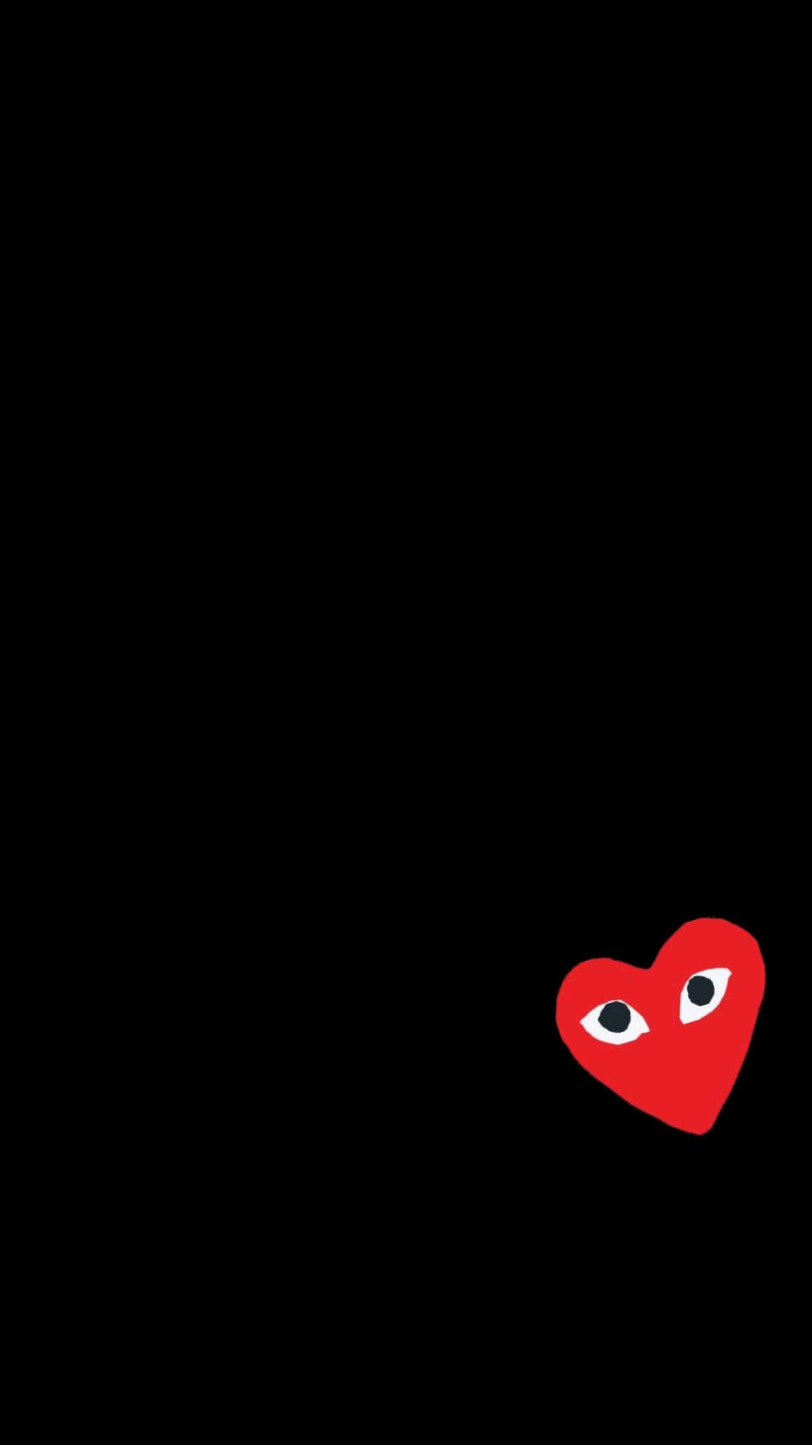 Cdg Play, red heart, eyes, Full HD Phone Wallpaper
