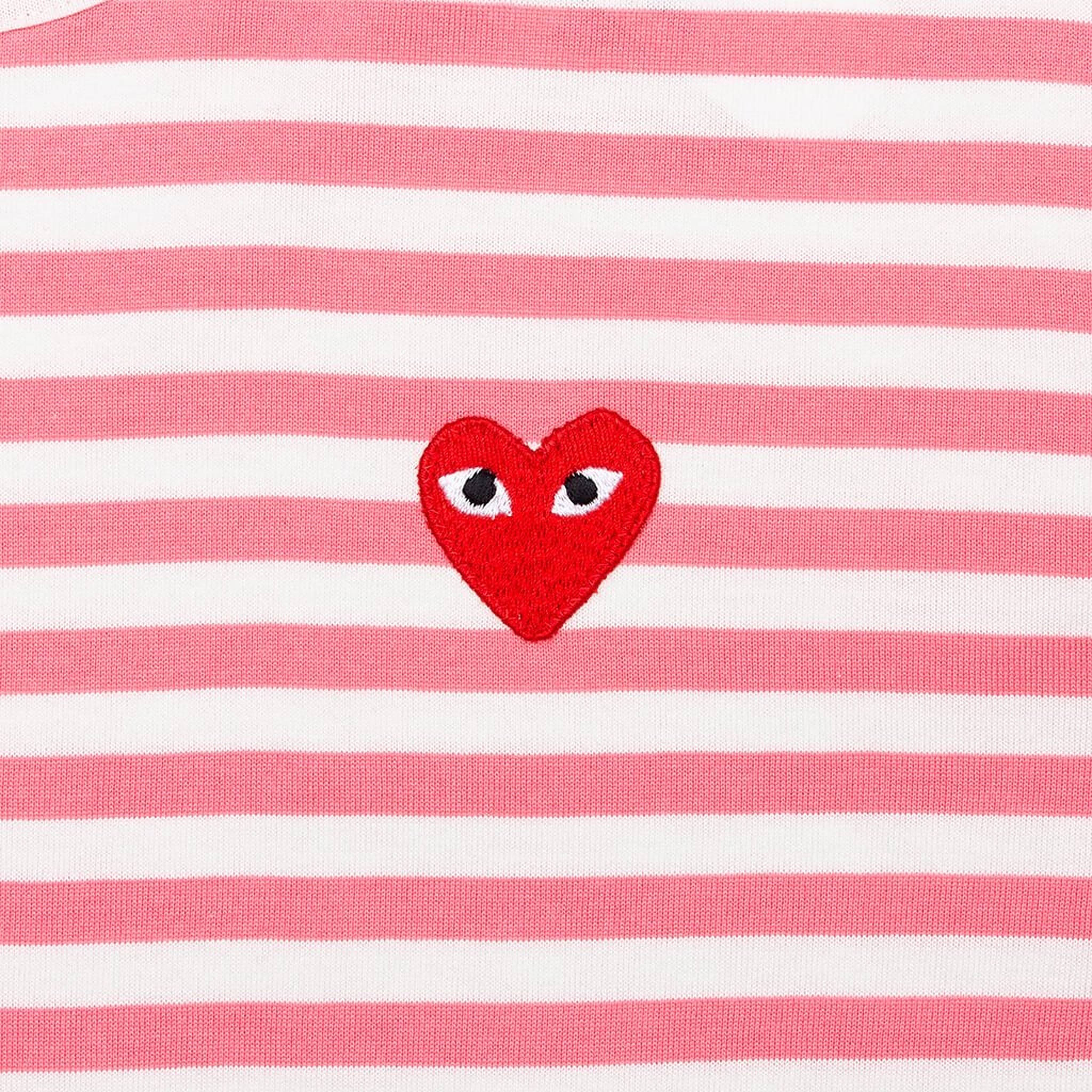 CDG, heart stripes, red heart patch, Full HD Desktop Wallpaper