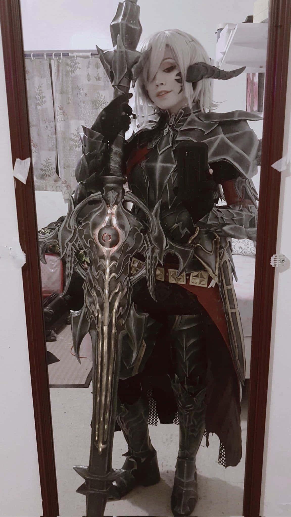 Cecil Harvey, ornate dark armor, horns, Full HD Phone Wallpaper