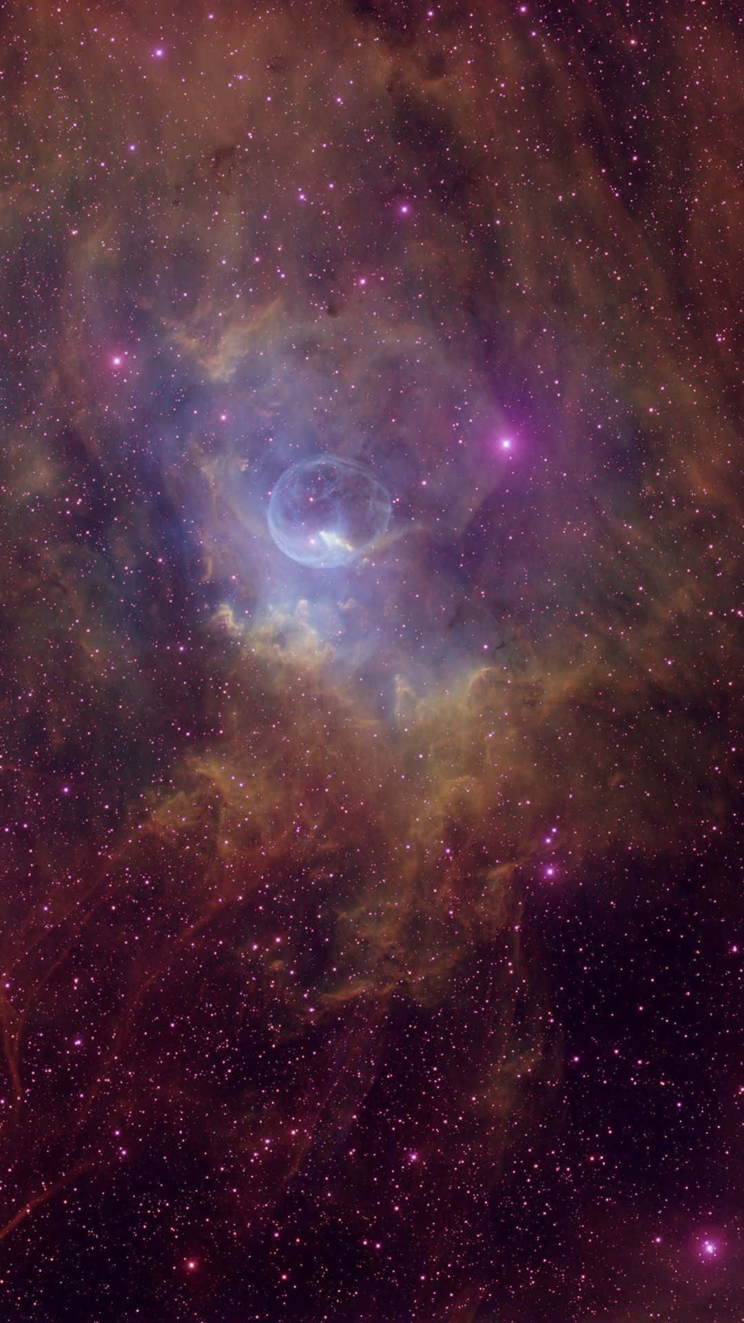 Celestial Bodies, cosmic nebula, vibrant purples, Full HD Phone Wallpaper