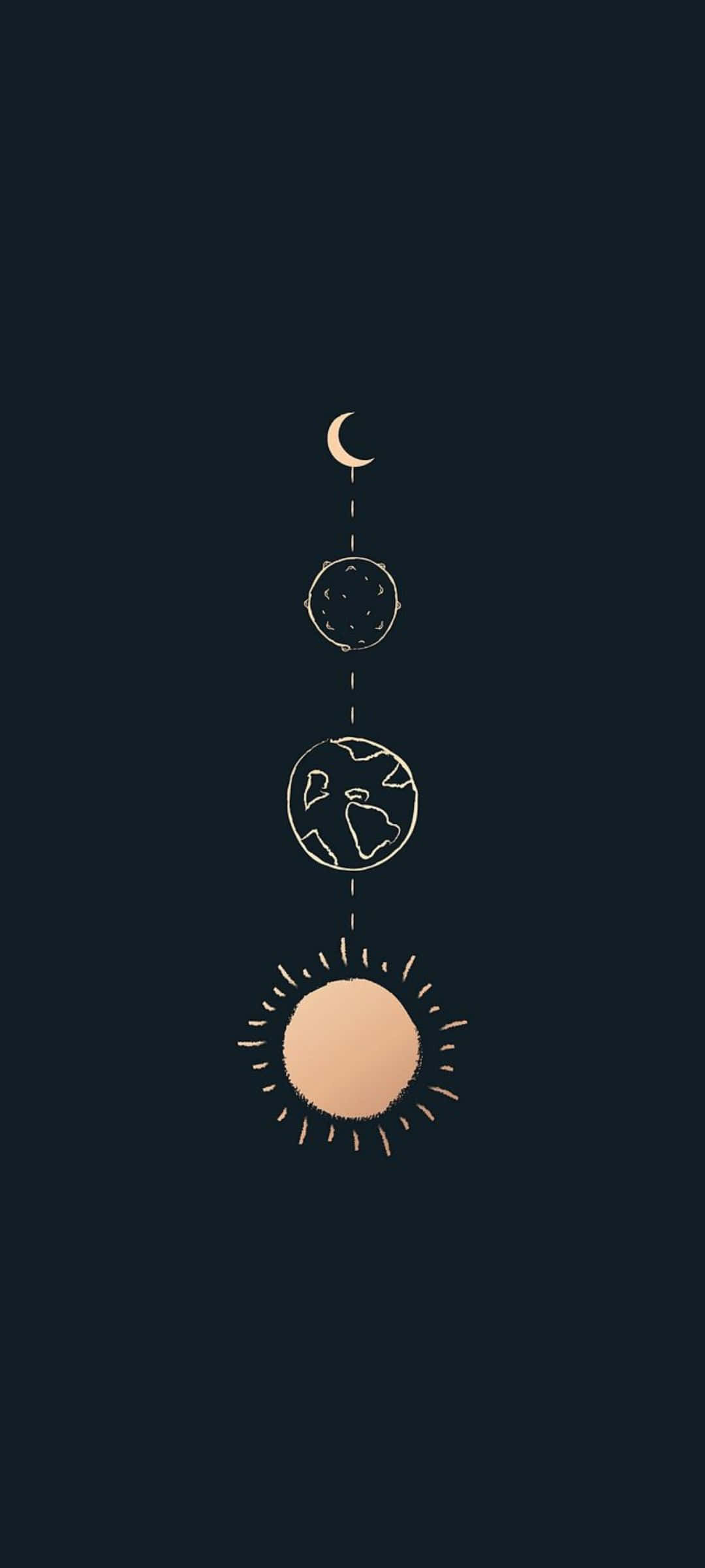 Celestial Bodies, moon, earth, Full HD Phone Wallpaper