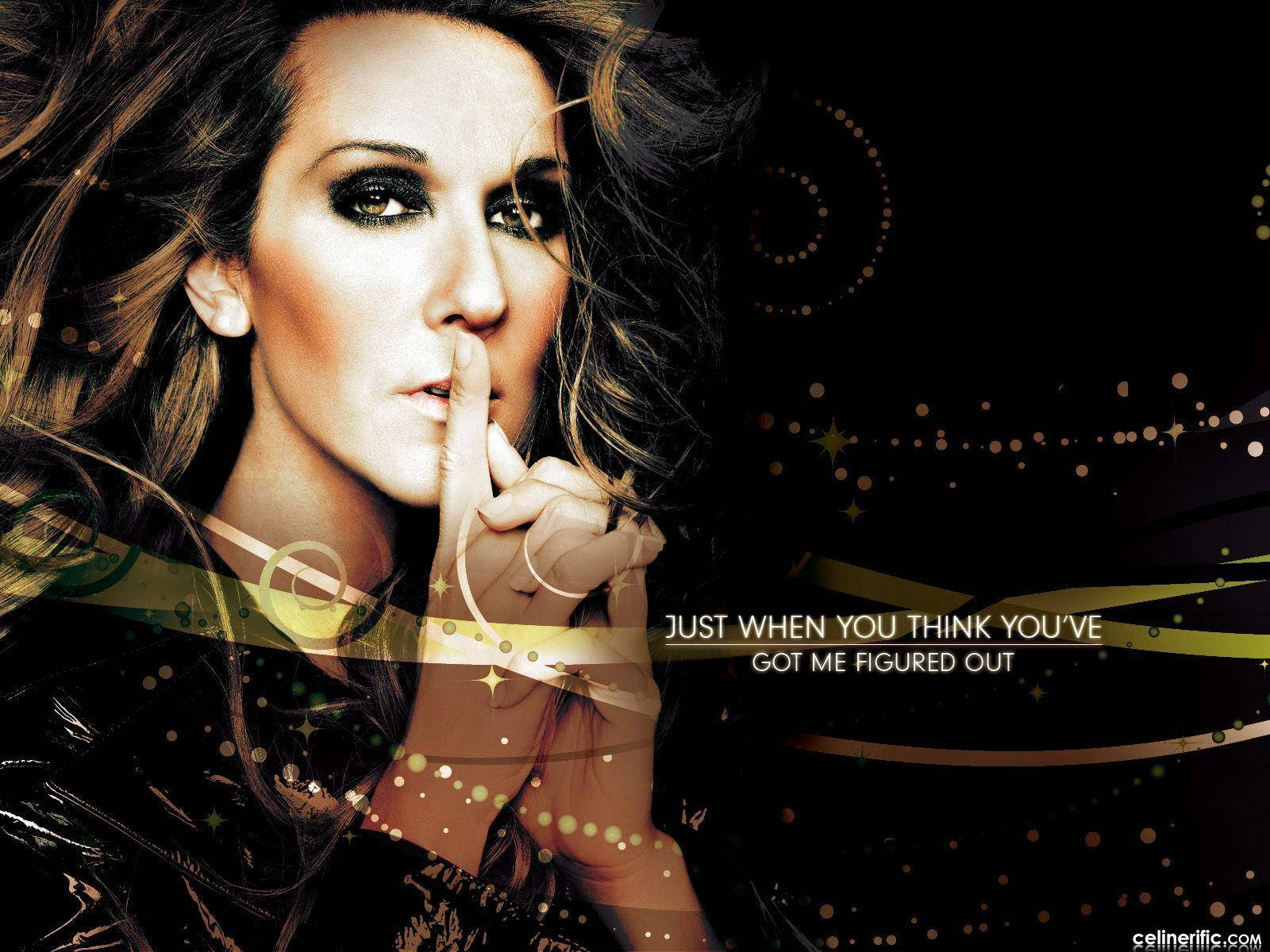 Celine Dion, finger on lips, dark makeup, HD Desktop Wallpaper