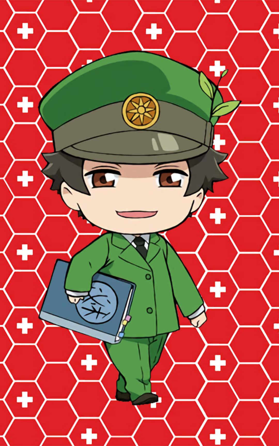 Cells At Work Dendritic Cell, chibi anime character, green military uniform, HD Phone Wallpaper