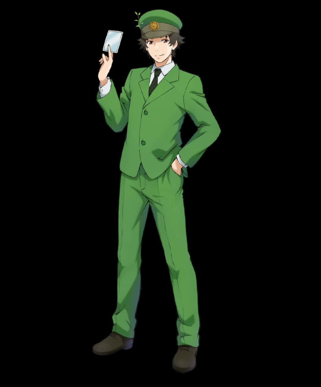 dendritic cell, anime man, green uniform, HD Phone Wallpaper