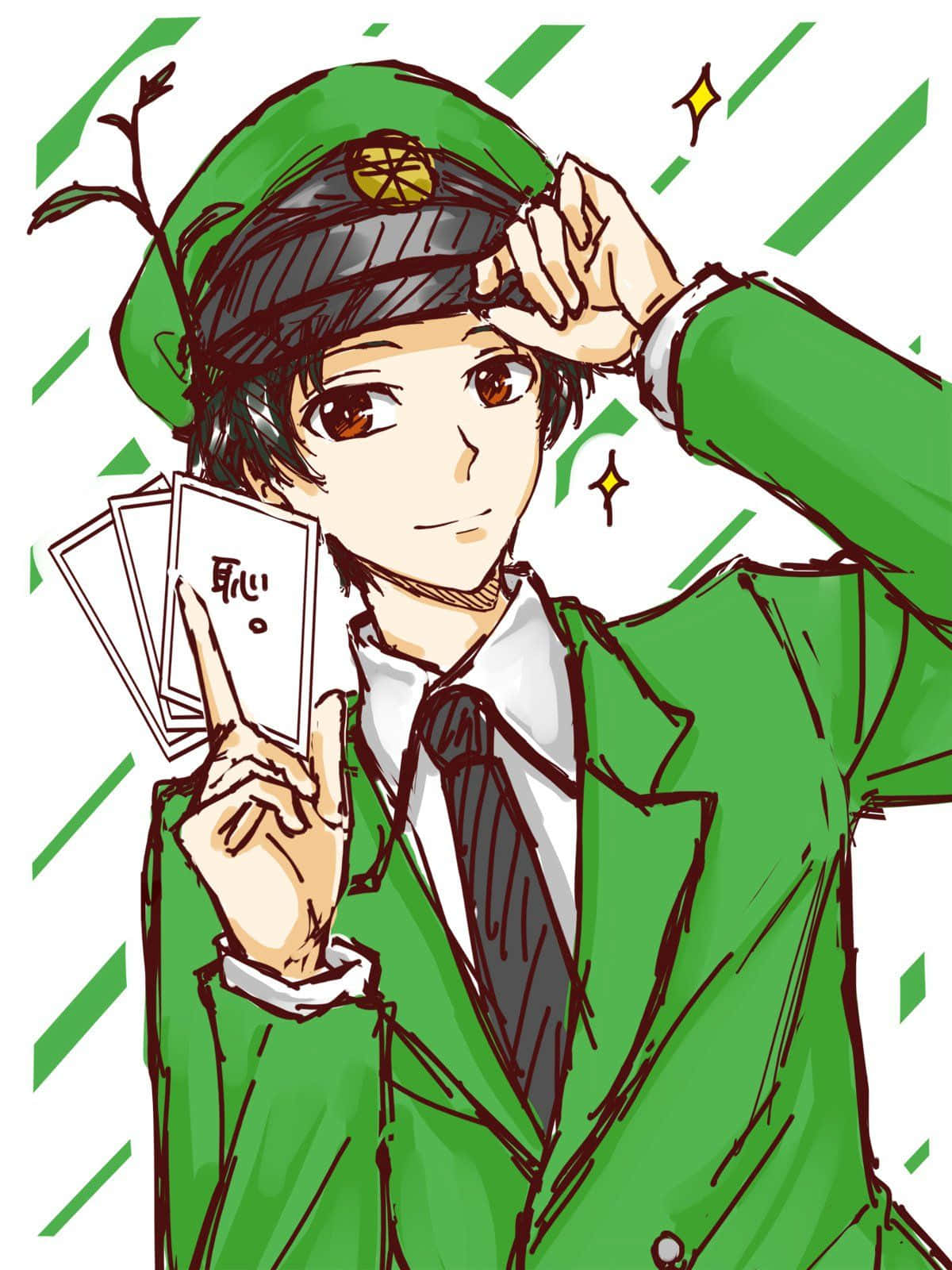 dendritic cell, anime boy, green uniform, HD Phone Wallpaper