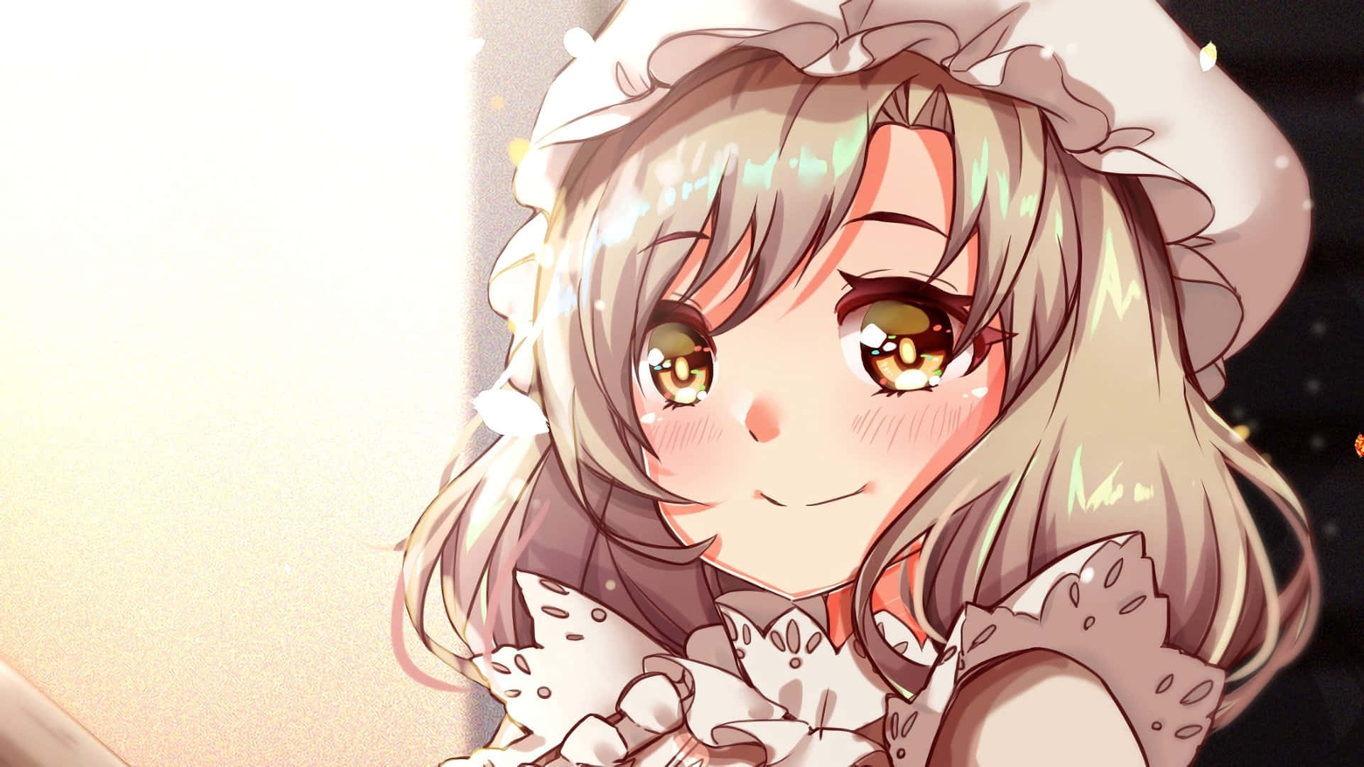 Macrophage Cells At Work, anime girl, golden eyes, Full HD Desktop Wallpaper