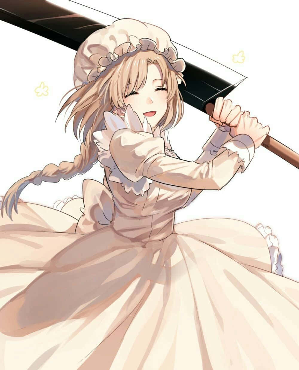 Macrophage Cells At Work, anime girl, cream maid outfit, SD Phone Wallpaper