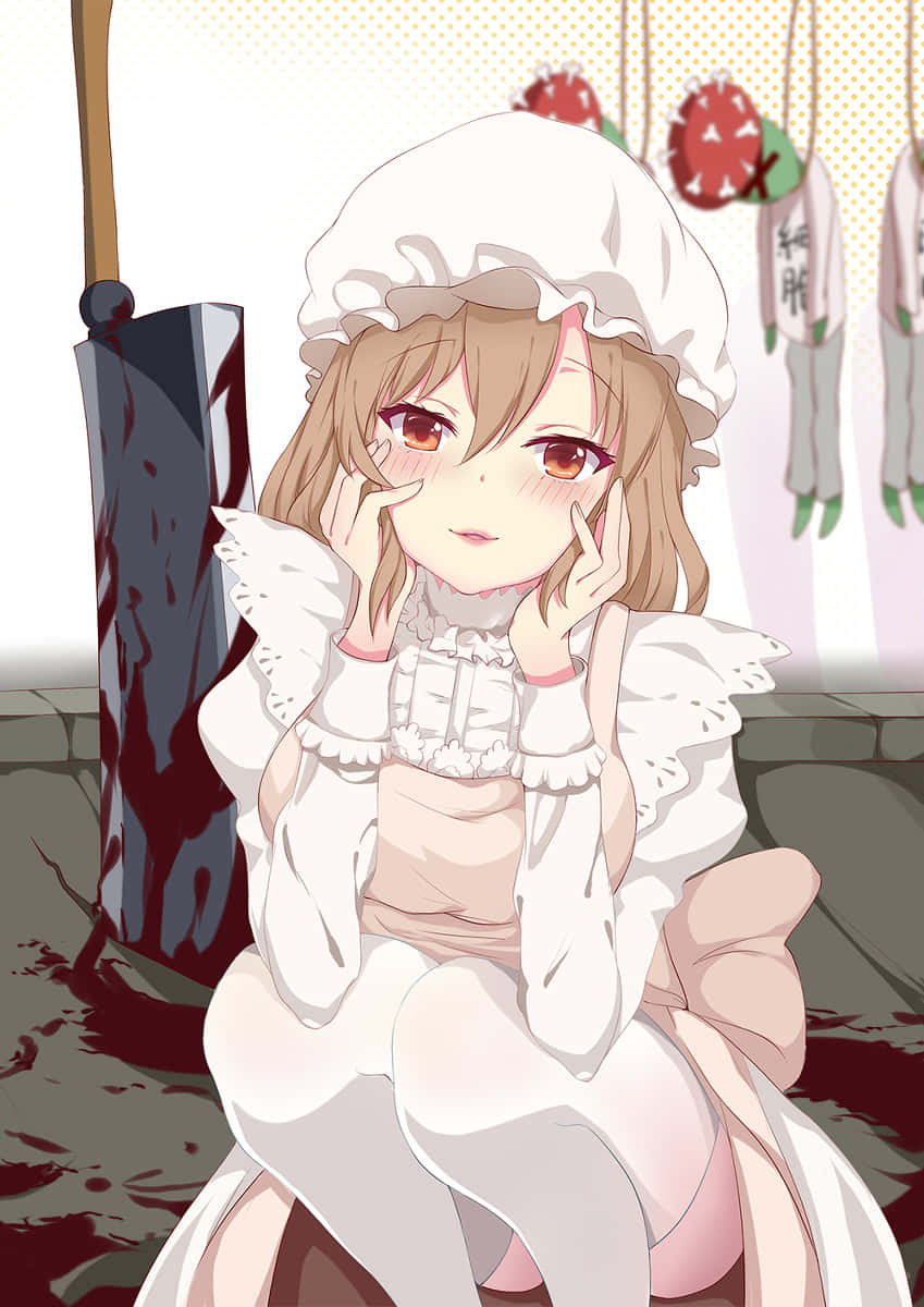 Macrophage Cells At Work, anime girl, white frilly maid outfit, SD Phone Wallpaper
