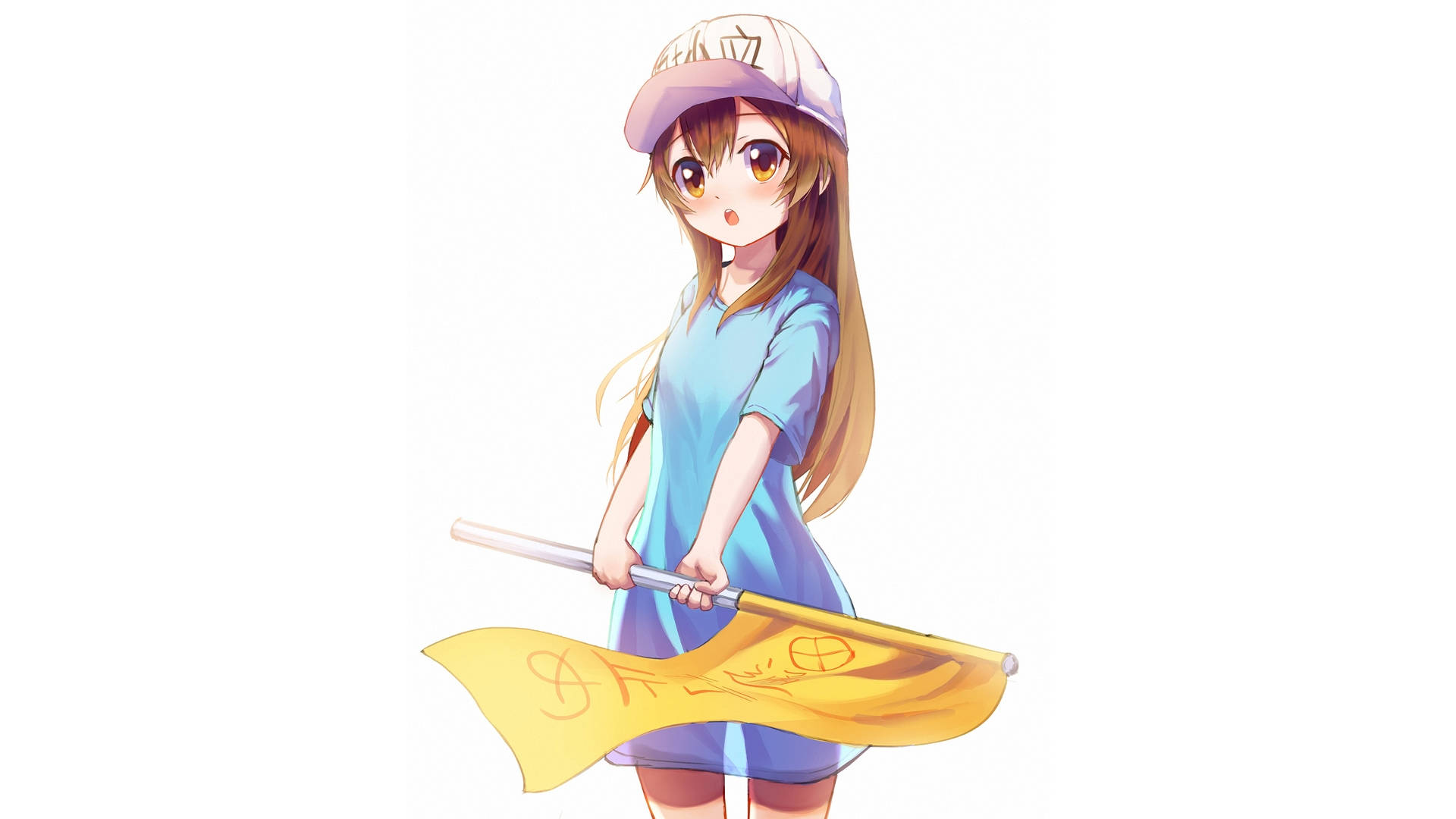 Cells At Work, anime platelet, long brown hair, Full HD Desktop Wallpaper