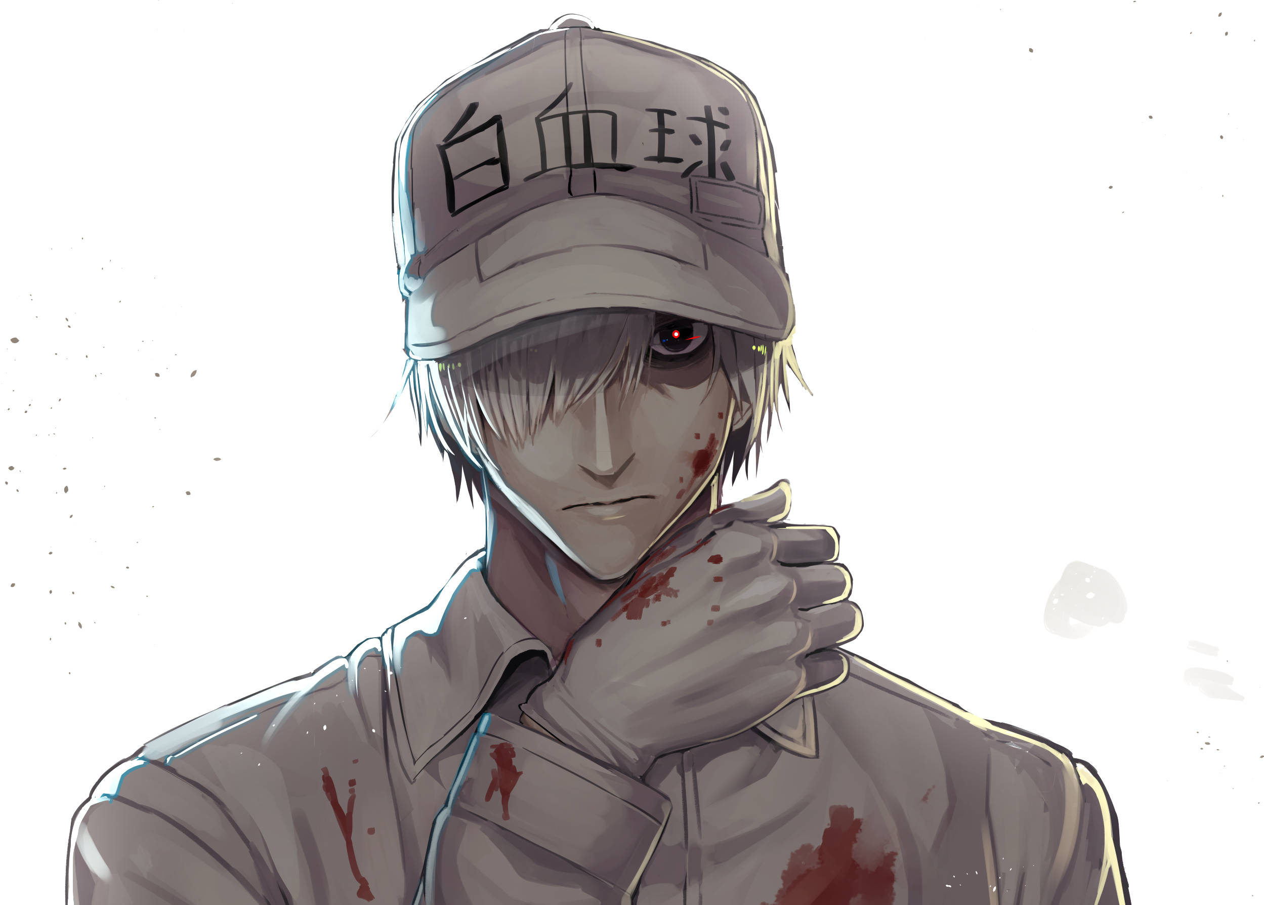 Cells At Work, white blood cell, bloodied cap, Full HD Desktop Wallpaper