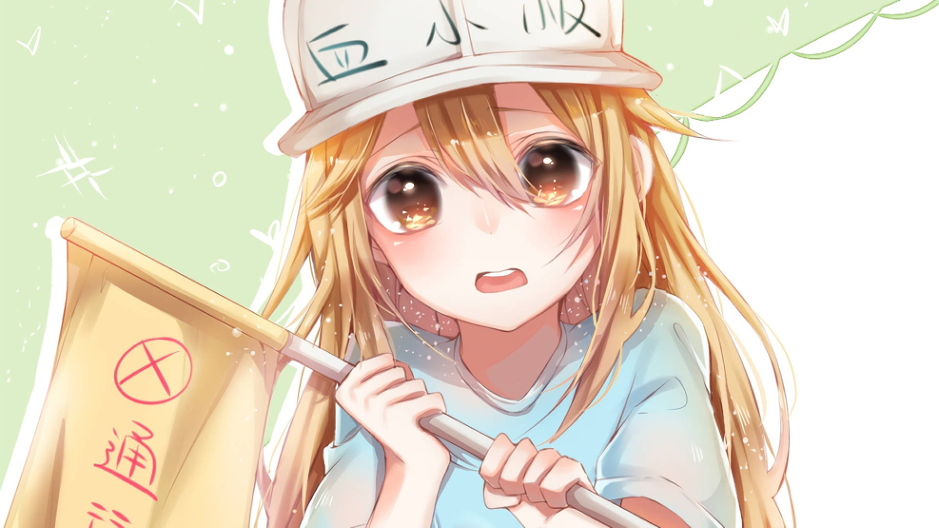 Cells At Work, cute platelet, golden hair, Full HD Desktop Wallpaper