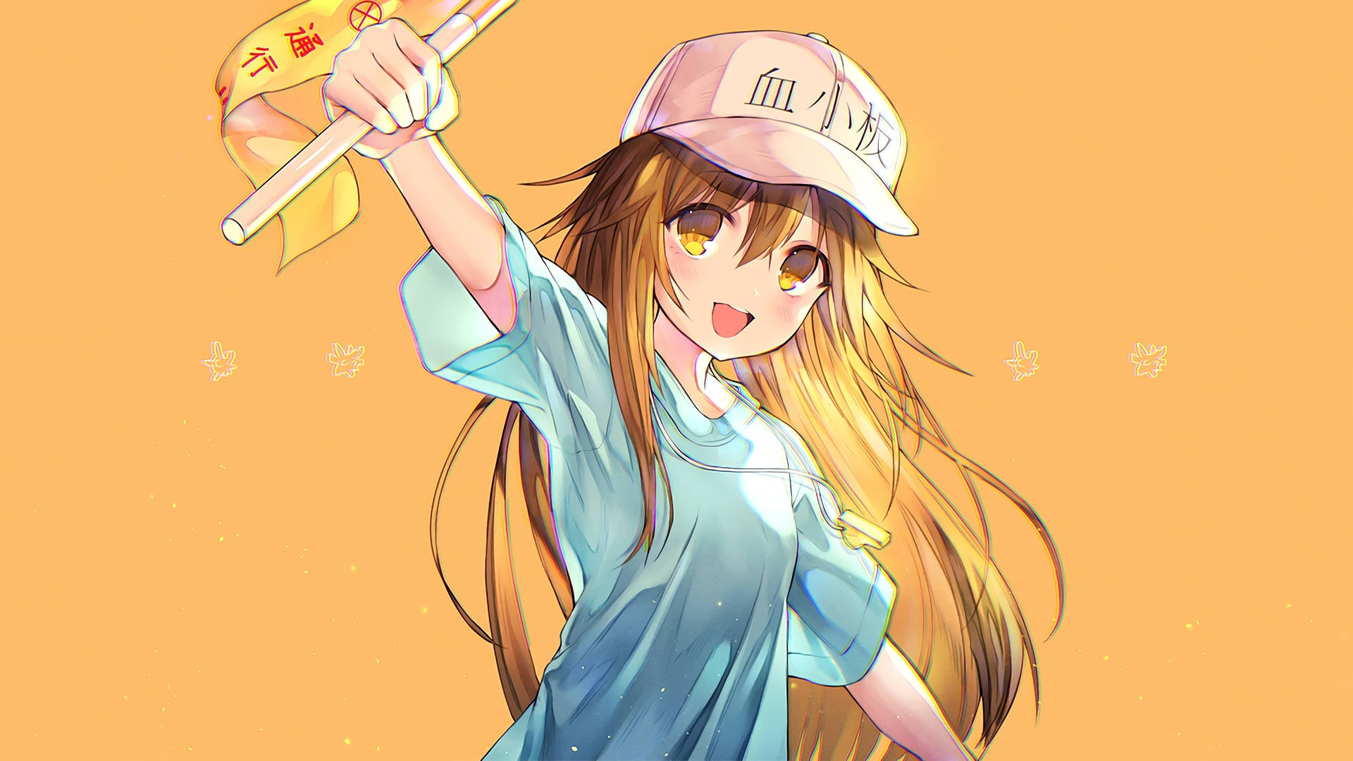 Cells At Work, yellow aesthetic, platelet, Full HD Desktop Wallpaper