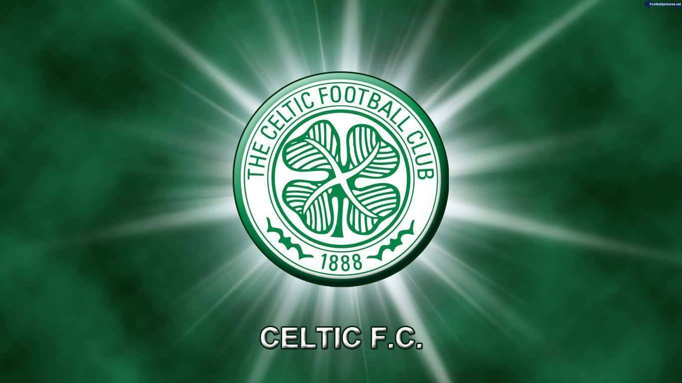 Celtic F.C., green background, bright white light, HD Desktop Wallpaper
